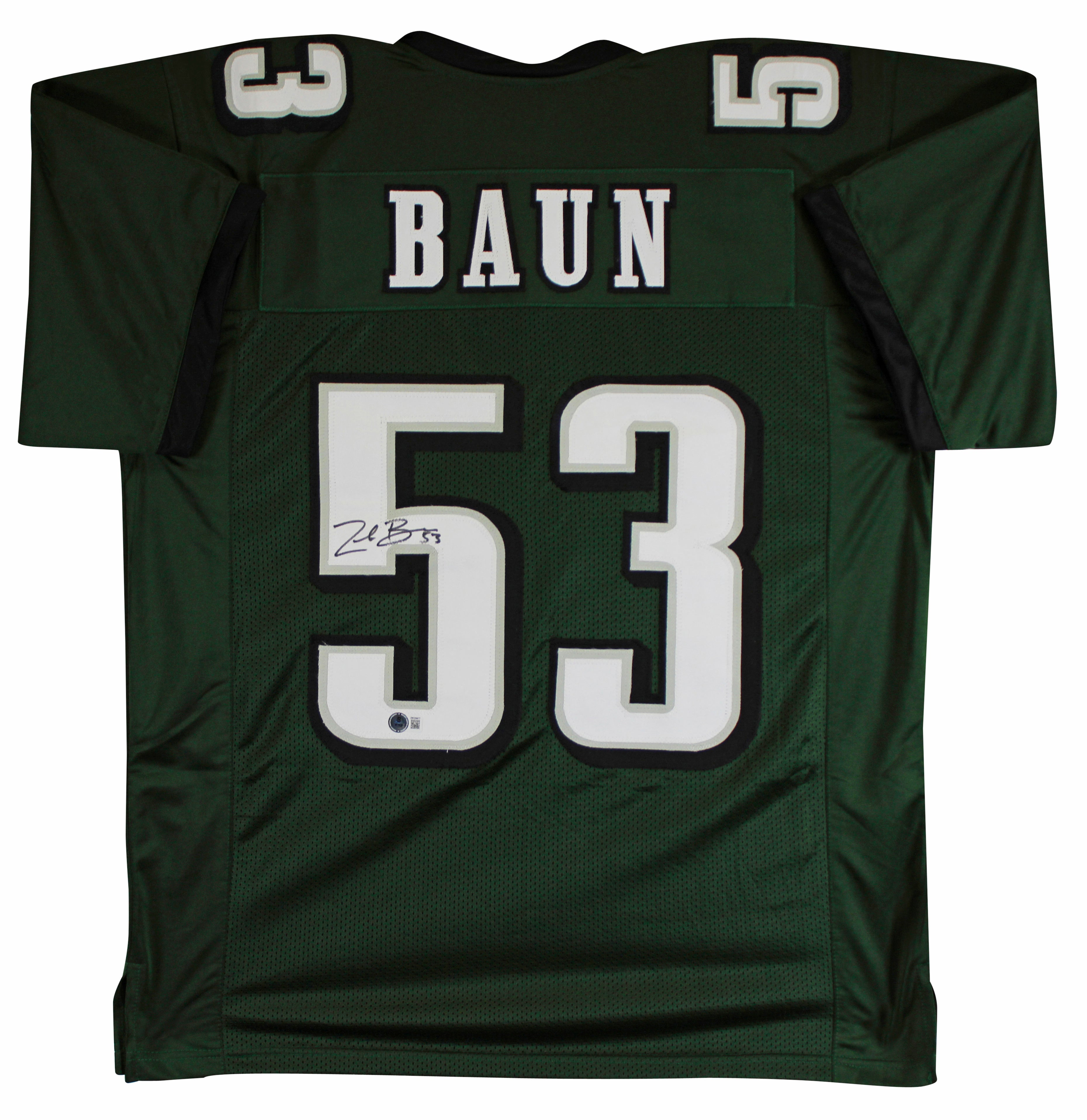 Zack Baun Authentic Signed Green Pro Style Jersey Autographed BAS Witnessed