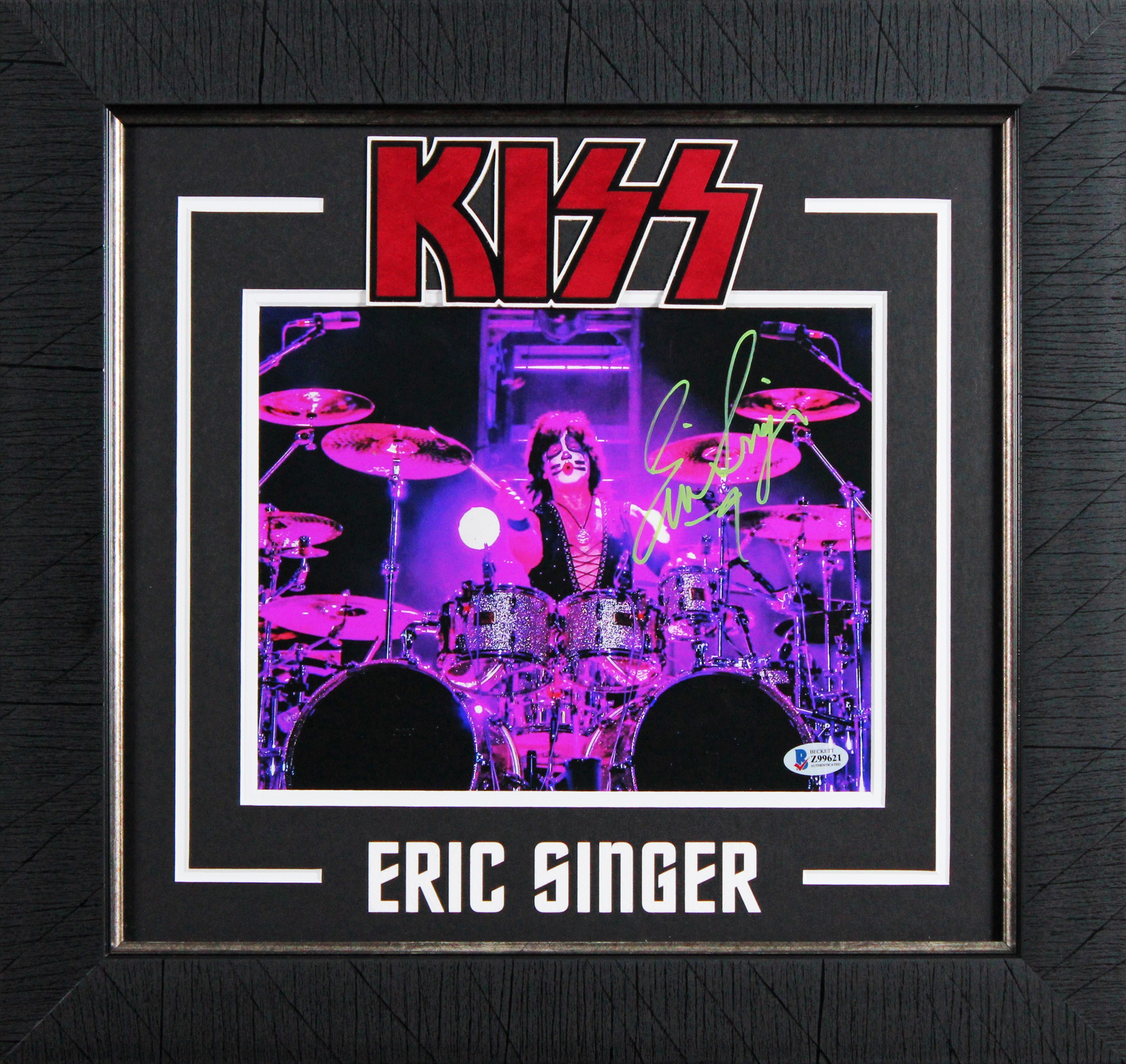 Eric Singer KISS Authentic Signed 8x10 Framed Photo Autographed BAS #Z99621