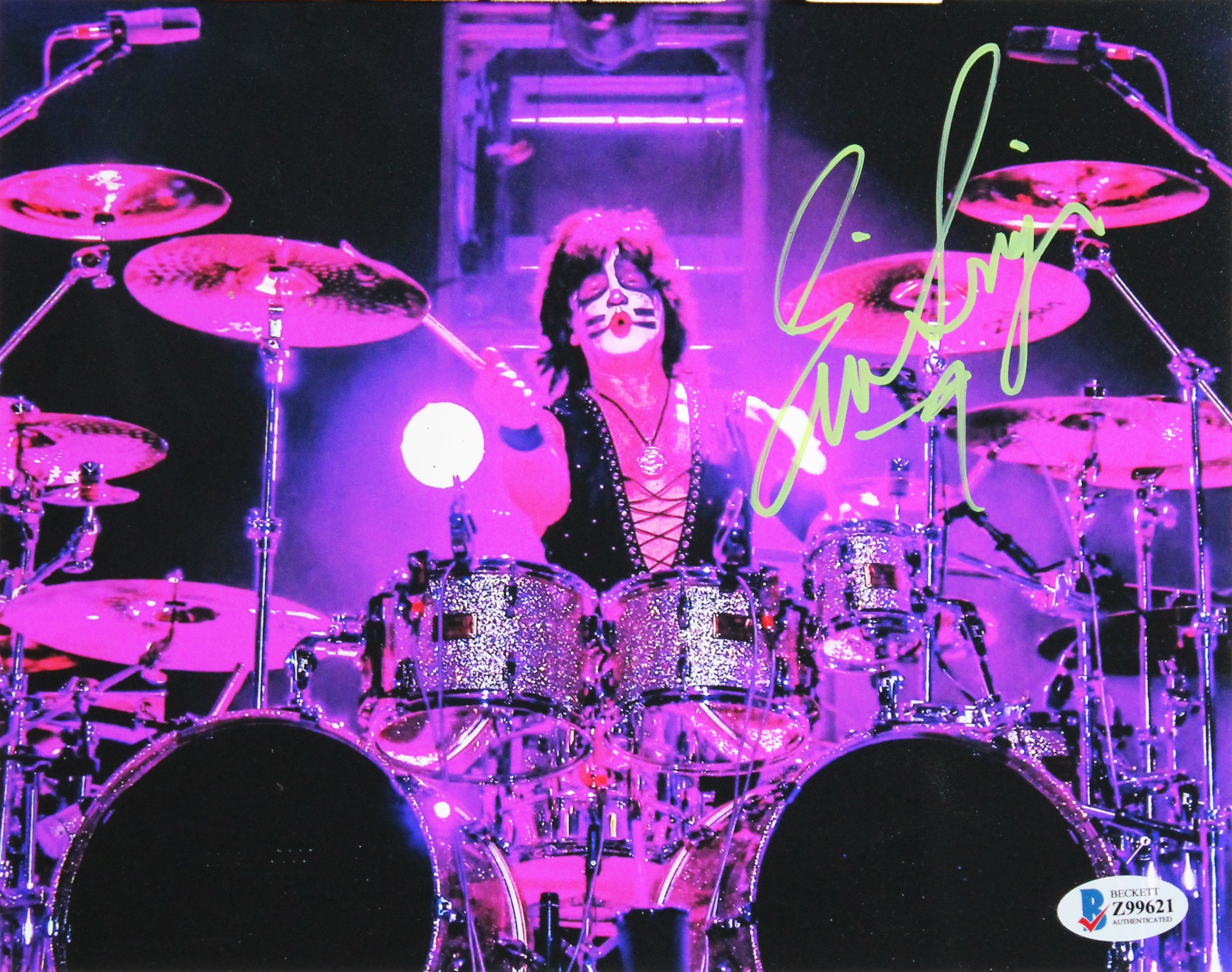 Eric Singer KISS Authentic Signed 8x10 Framed Photo Autographed BAS #Z99621