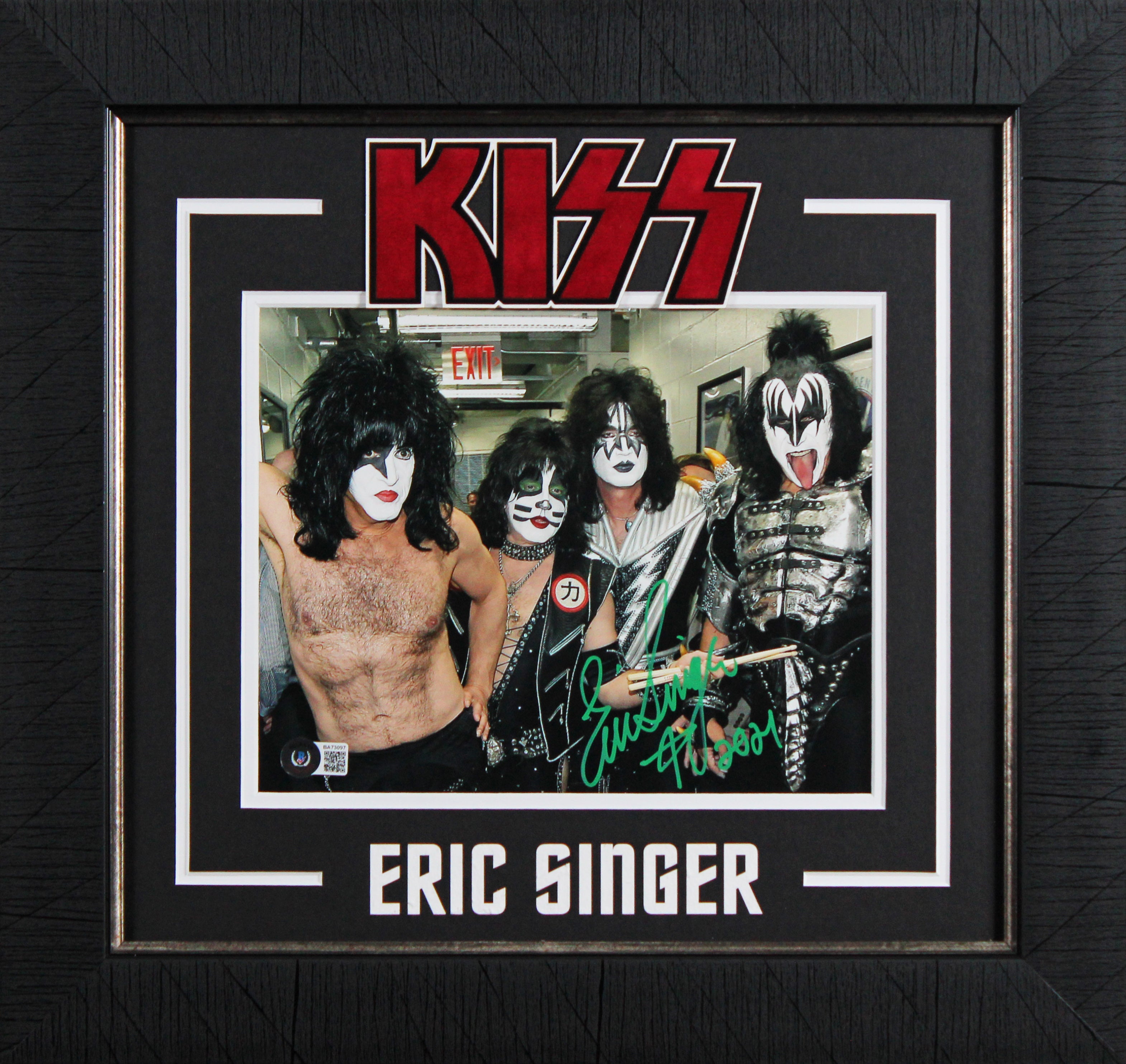 Eric Singer KISS "2021" Authentic Signed 8x10 Framed Photo BAS #BA73097