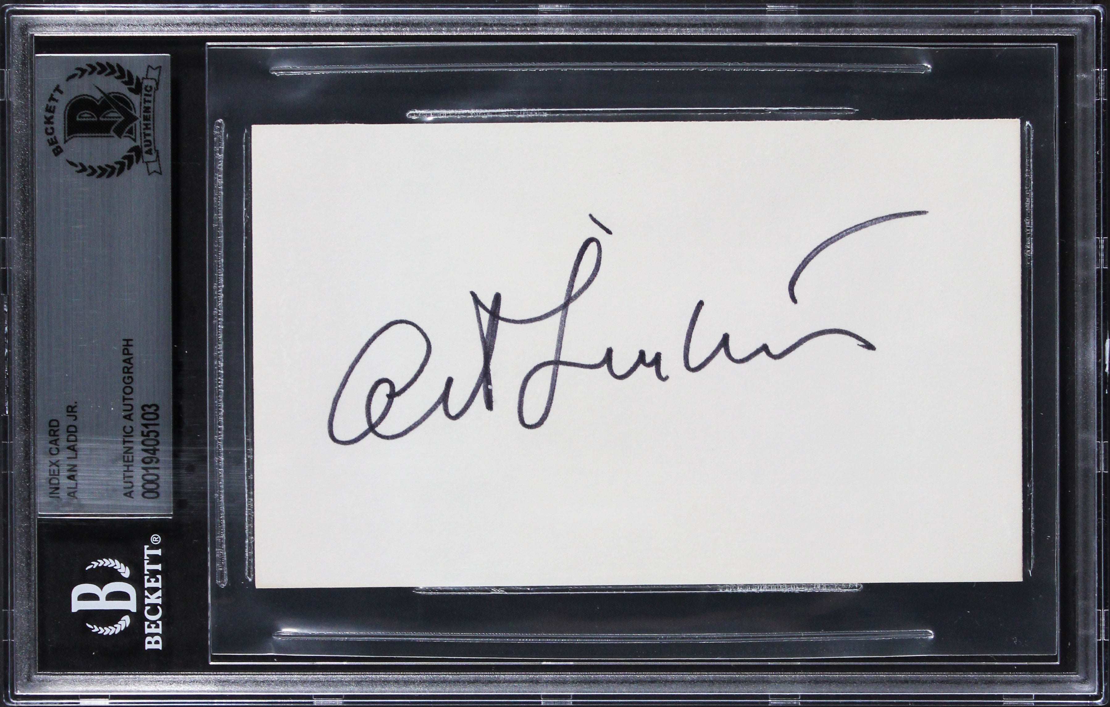 Alan Ladd Jr. Star Wars Authentic Signed 3x5 Index Card Autographed BAS Slabbed