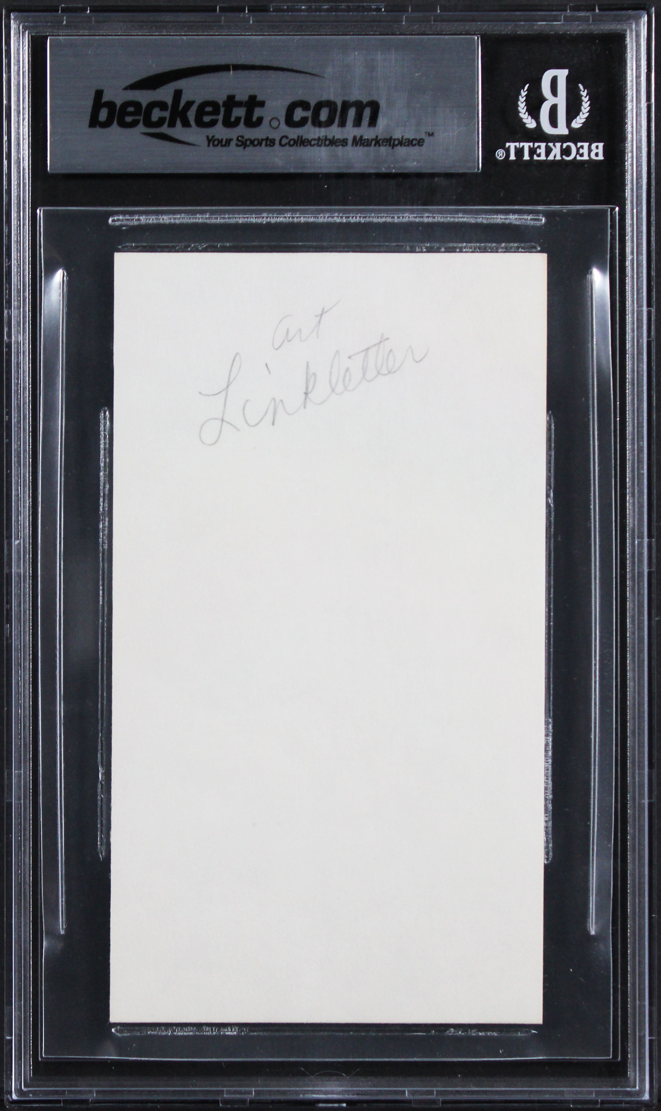 Alan Ladd Jr. Star Wars Authentic Signed 3x5 Index Card Autographed BAS Slabbed