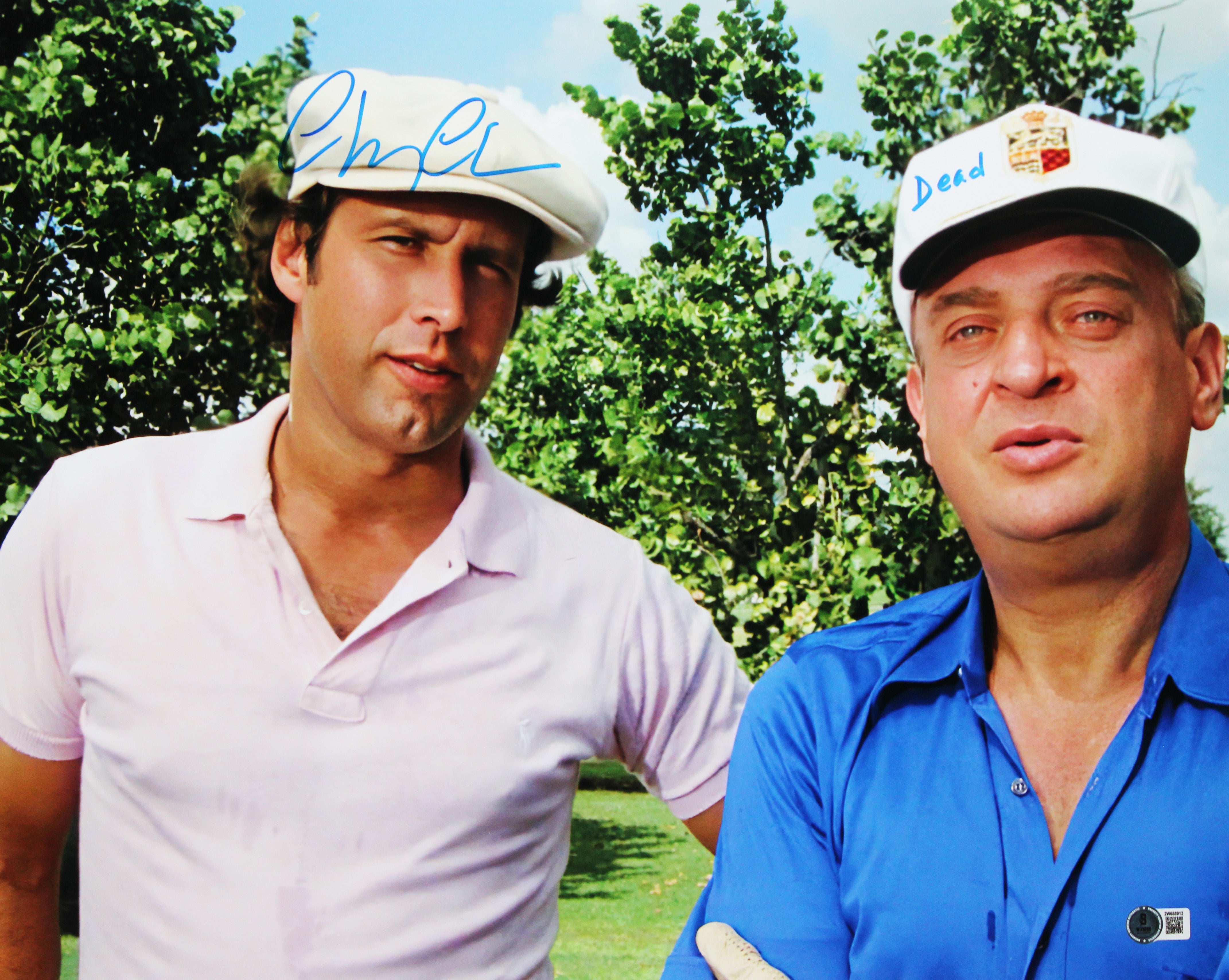 Chevy Chase Caddyshack "Dead" Signed 16x20 w/ Dangerfield Photo BAS W #2W688912