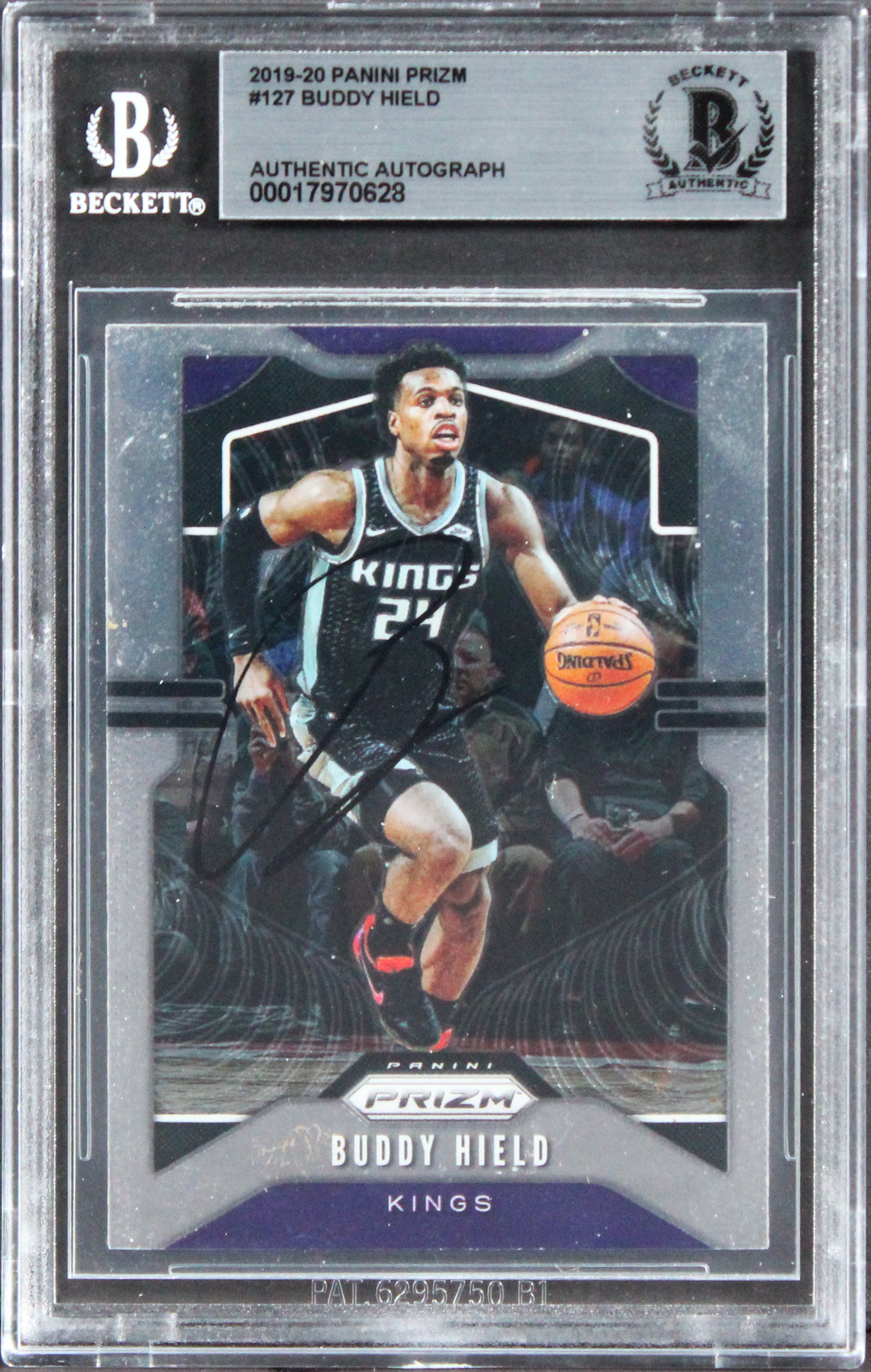 Kings Buddy Hield Authentic Signed 2019 Panini Prizm #127 Card BAS Slabbed