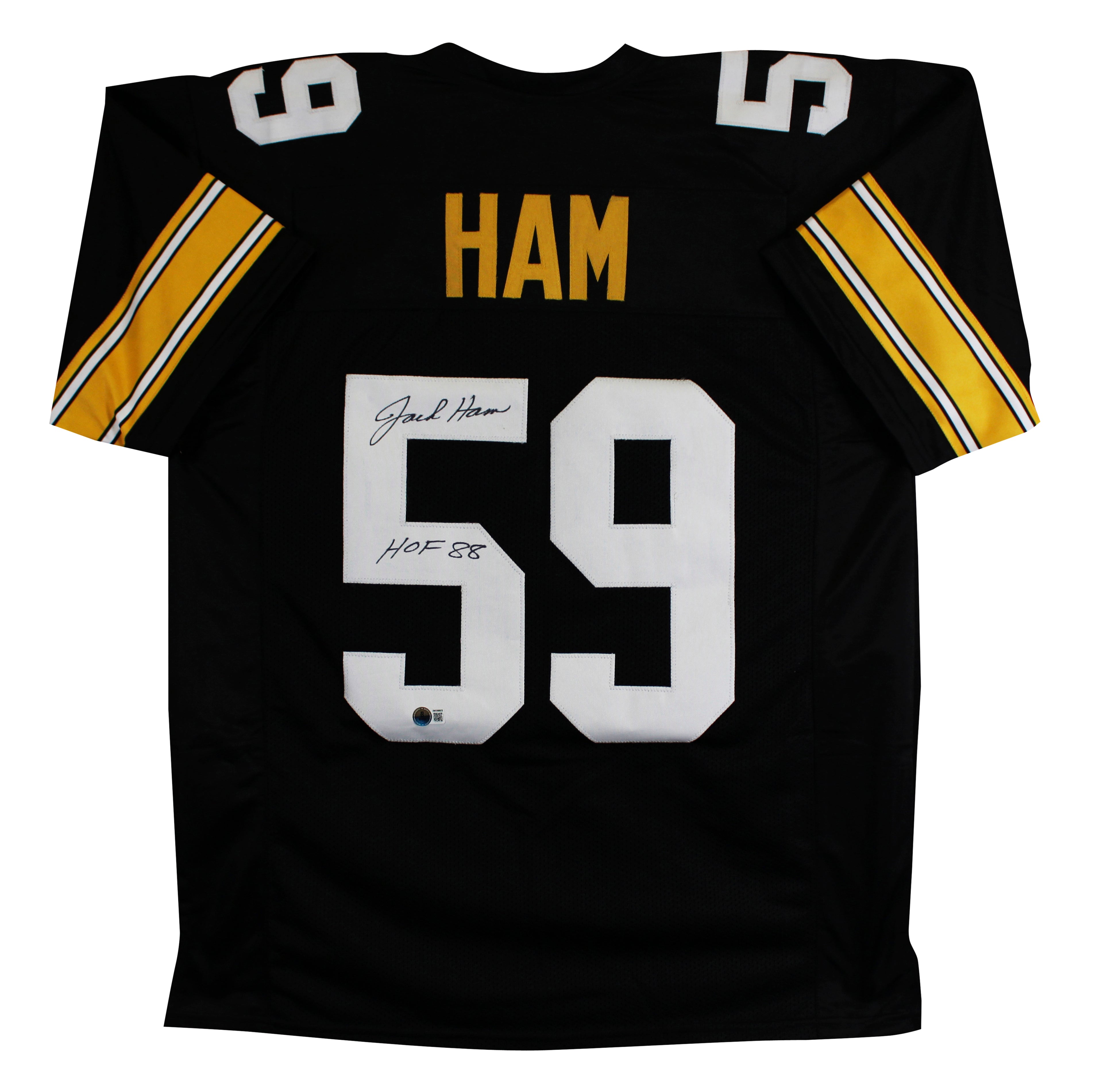 Jack Ham "HOF 88" Authentic Signed Black Pro Style Jersey BAS Witness #3W390923