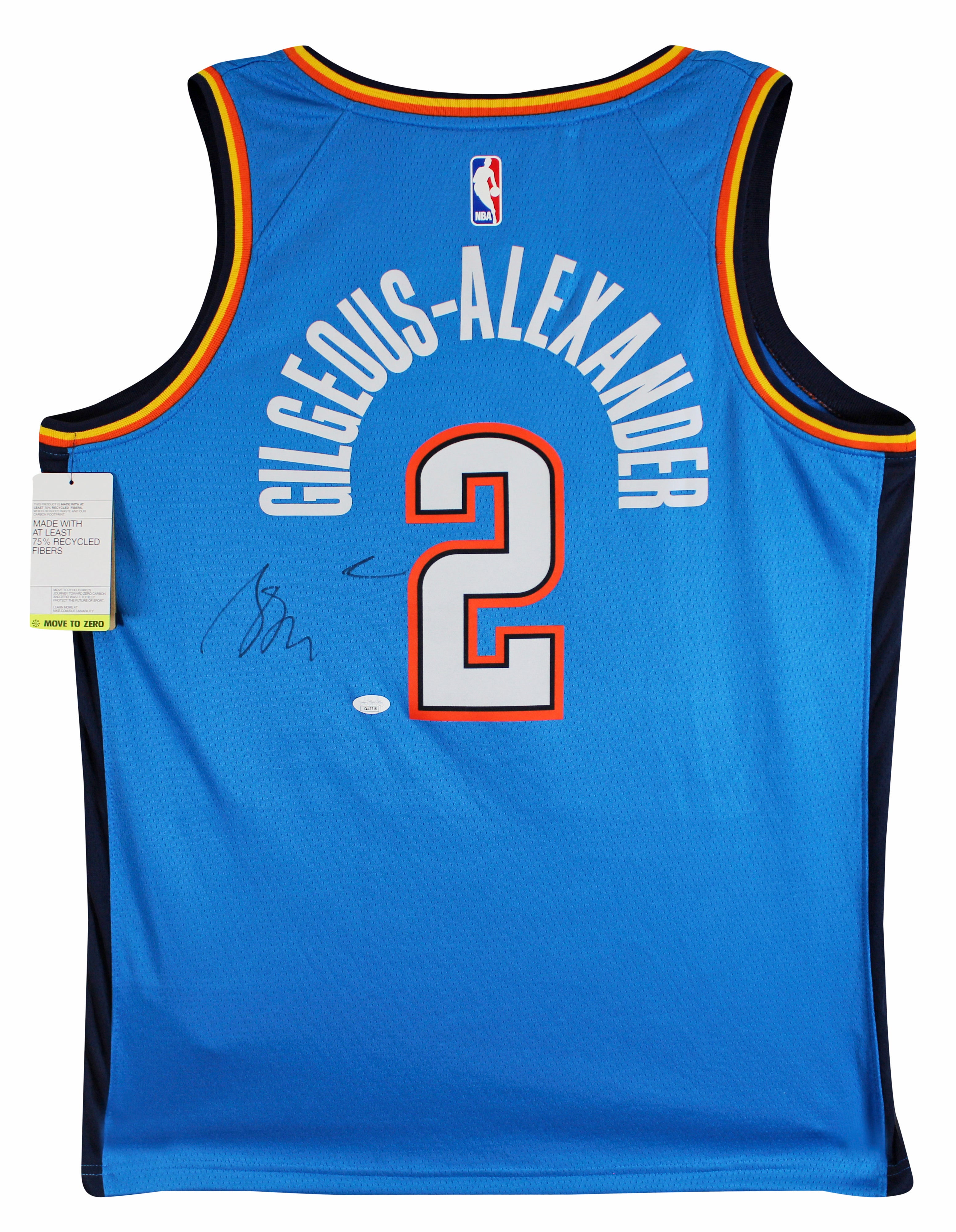 Thunder Shai Gilgeous-Alexander Signed Blue Nike Icon Ed. Jersey JSA #CA49718