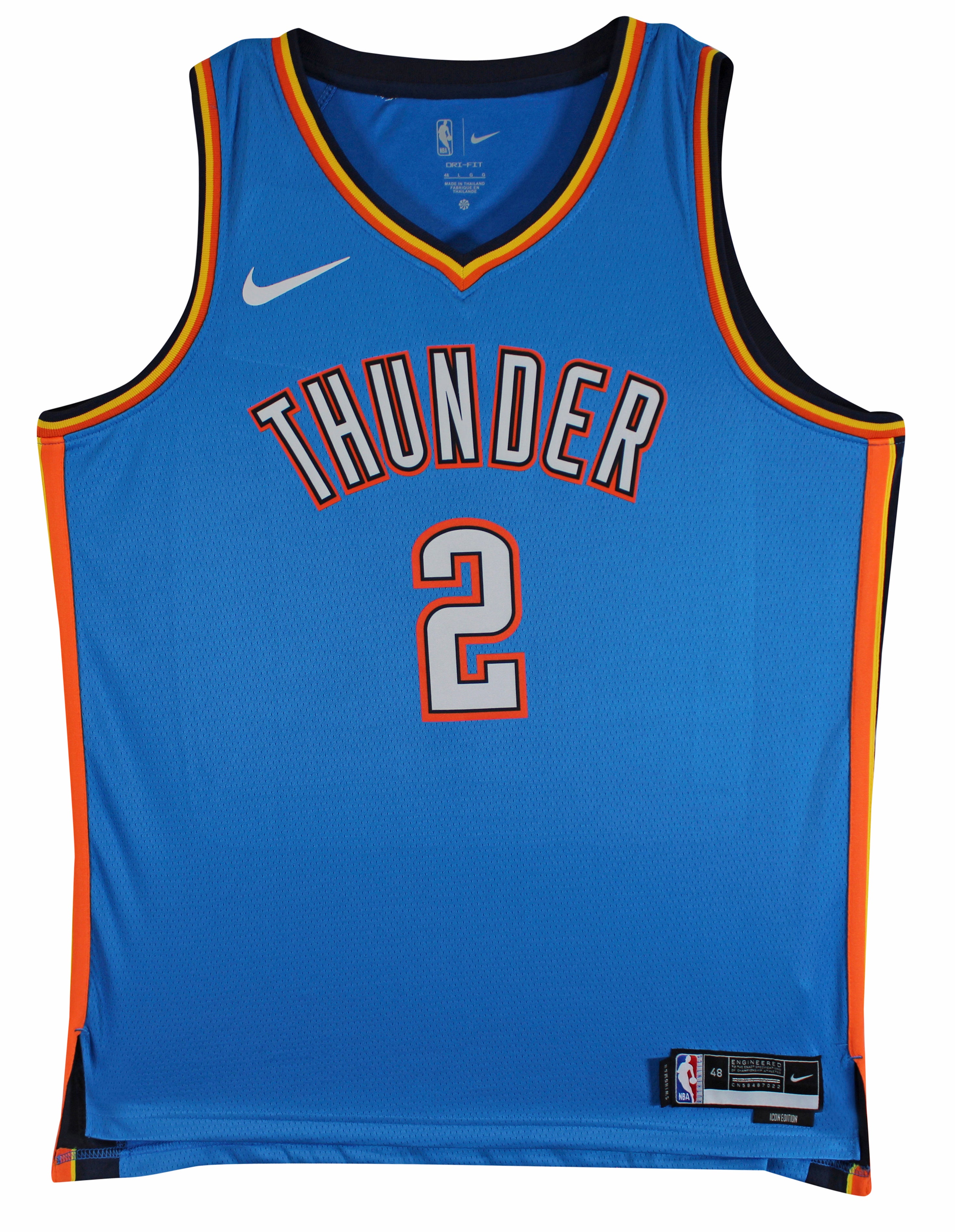 Thunder Shai Gilgeous-Alexander Signed Blue Nike Icon Ed. Jersey JSA #CA49718