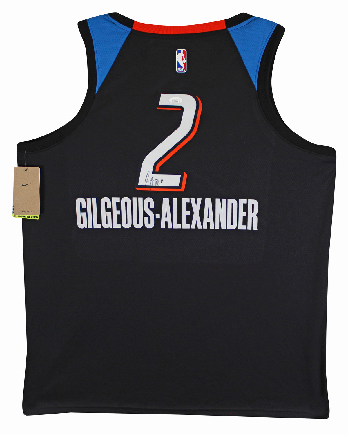 Thunder Shai Gilgeous-Alexander Signed Black Nike Swingman Jersey JSA #CB88609