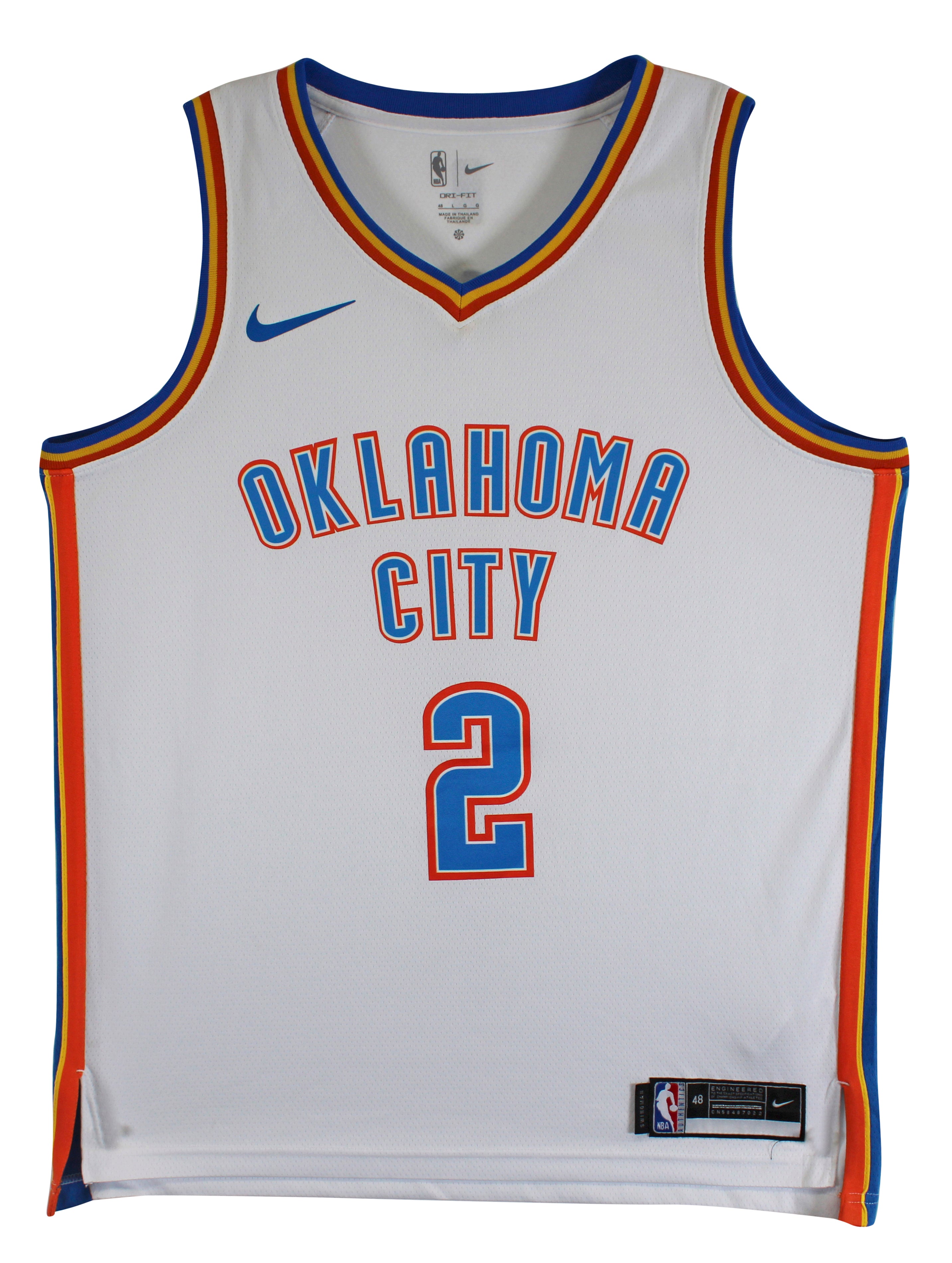 Thunder Shai Gilgeous-Alexander Signed White Nike Swingman Jersey PSA #AP22766