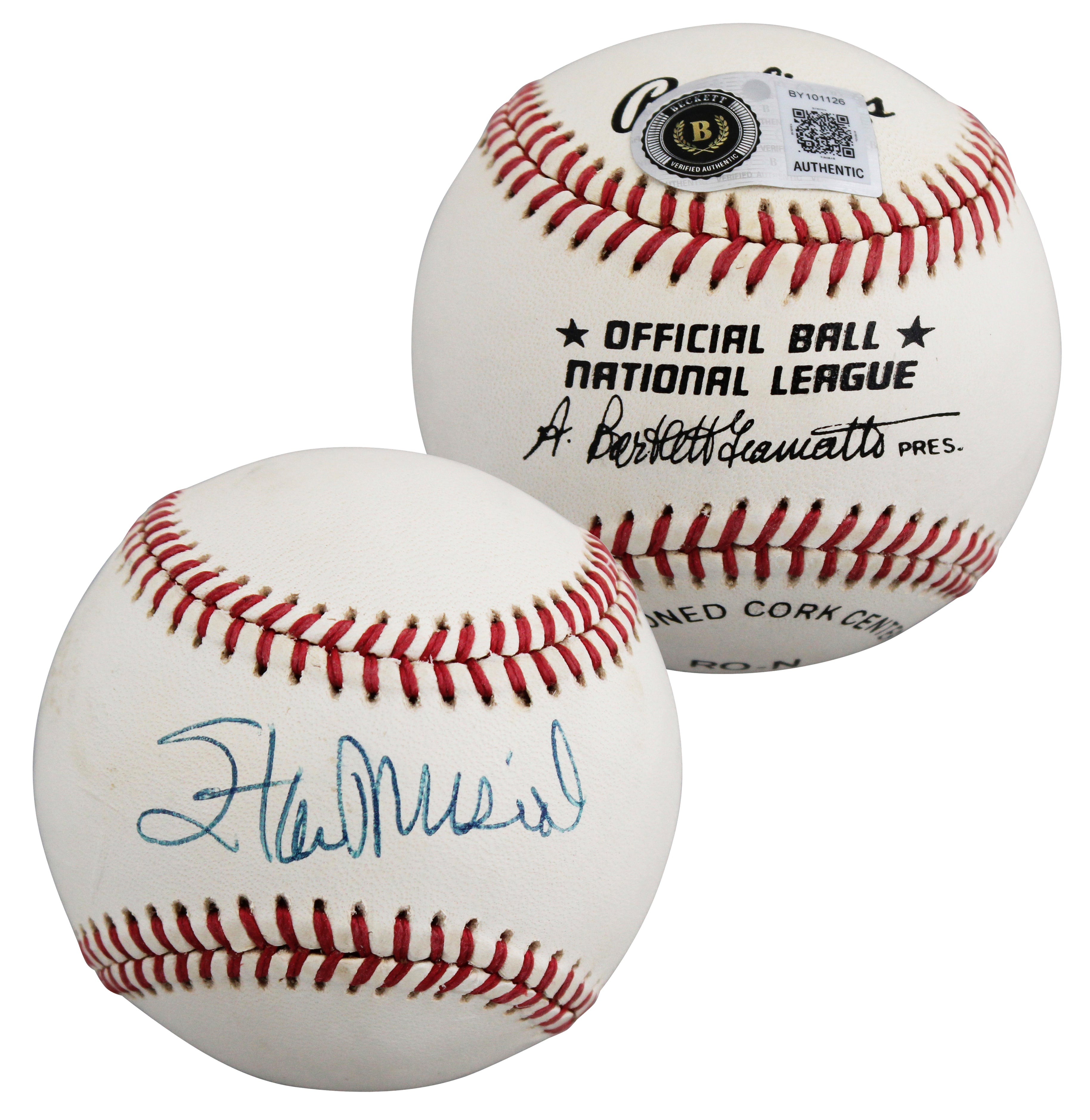 Cardinals Stan Musial Authentic Signed Bart Giamatti ONL Baseball BAS #BY101126