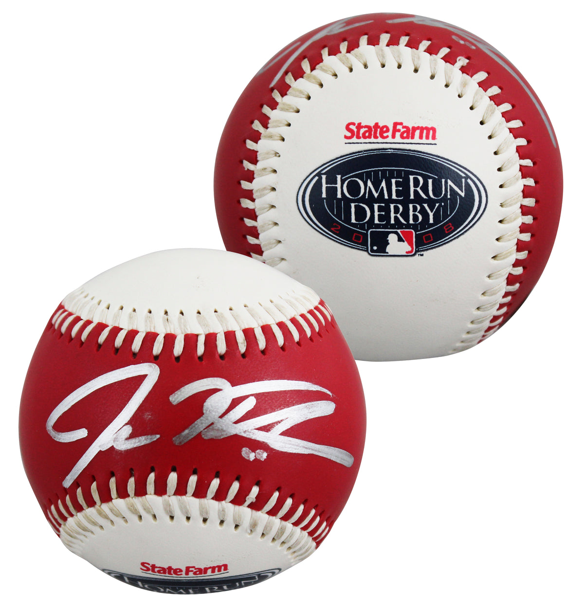Rangers Josh Hamilton Signed 2008 Home Run Derby Logo Baseball BAS Wit #1W036807