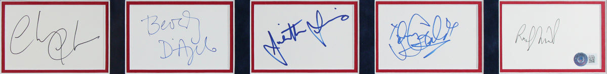 (5) Chase, D'Angelo, Lewis, Galecki & Quaid Signed Framed Display BAS #AE13559