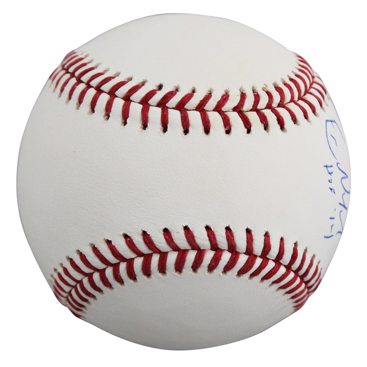 Rangers Eric Nadel "2x Insc" Signed 2023 WS Logo Baseball BAS Witness #1W235958
