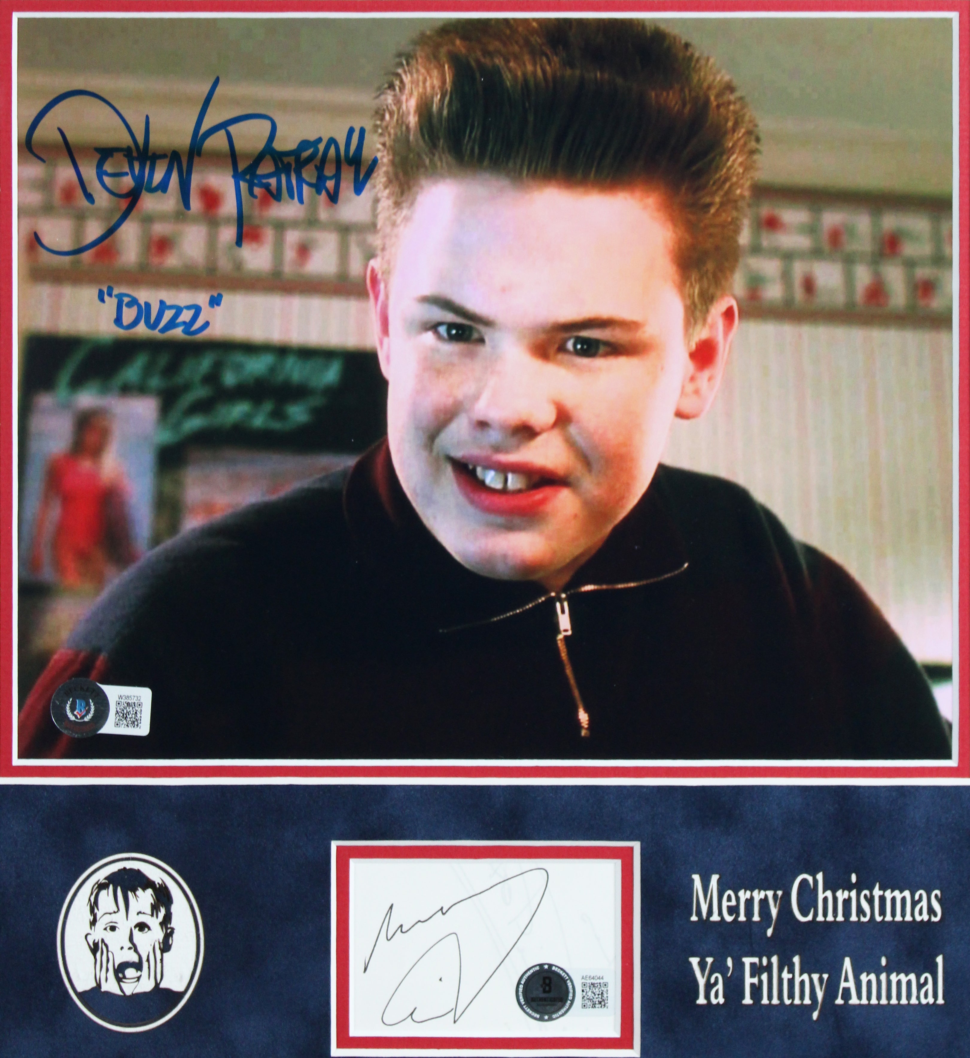 MaCaulay Culkin & Devin Ratray Home Alone Authentic Signed Framed Display BAS