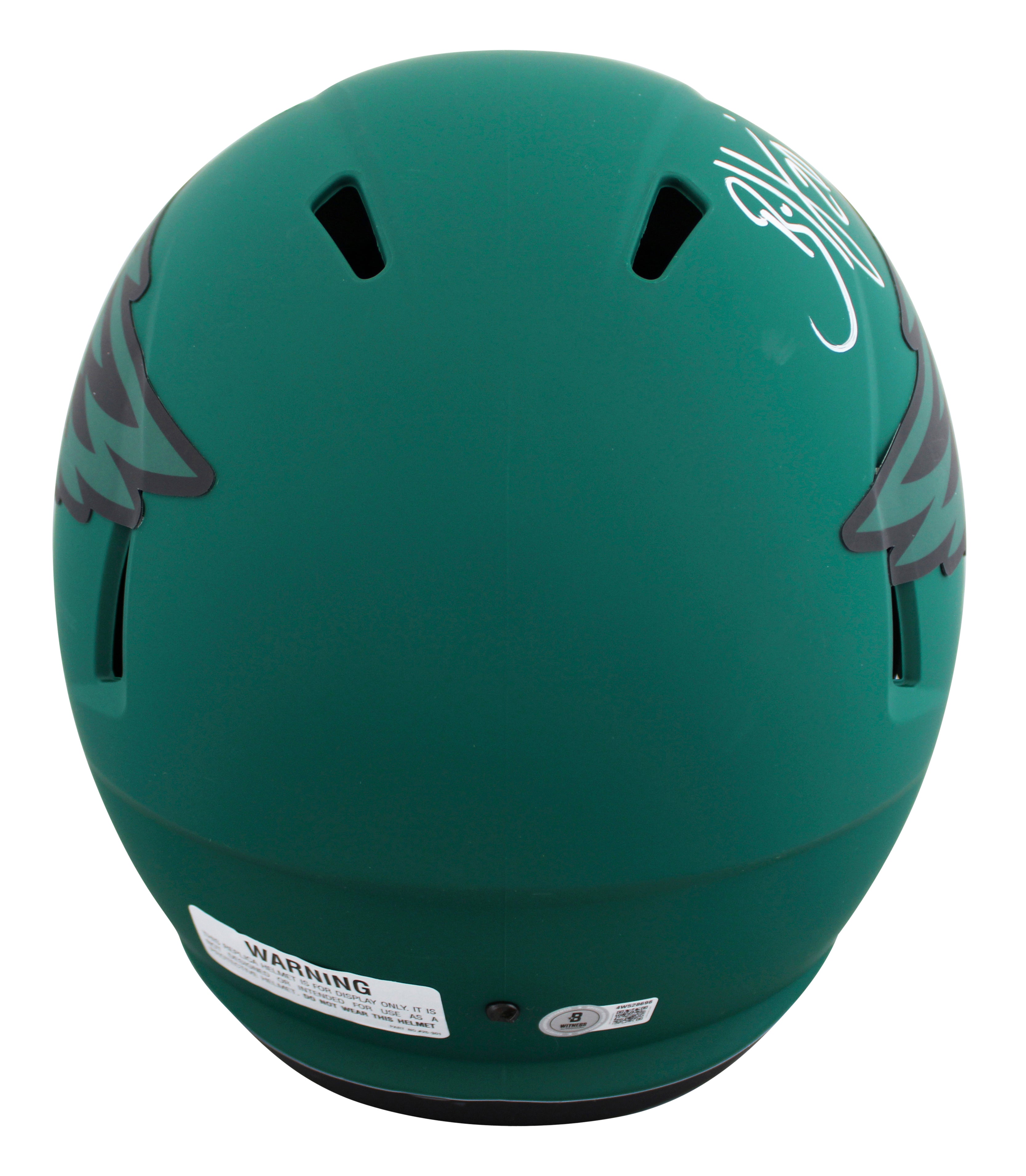 Eagles Brian Dawkins Signed Rave Full Size Speed Rep Helmet W/ Case BAS Witness
