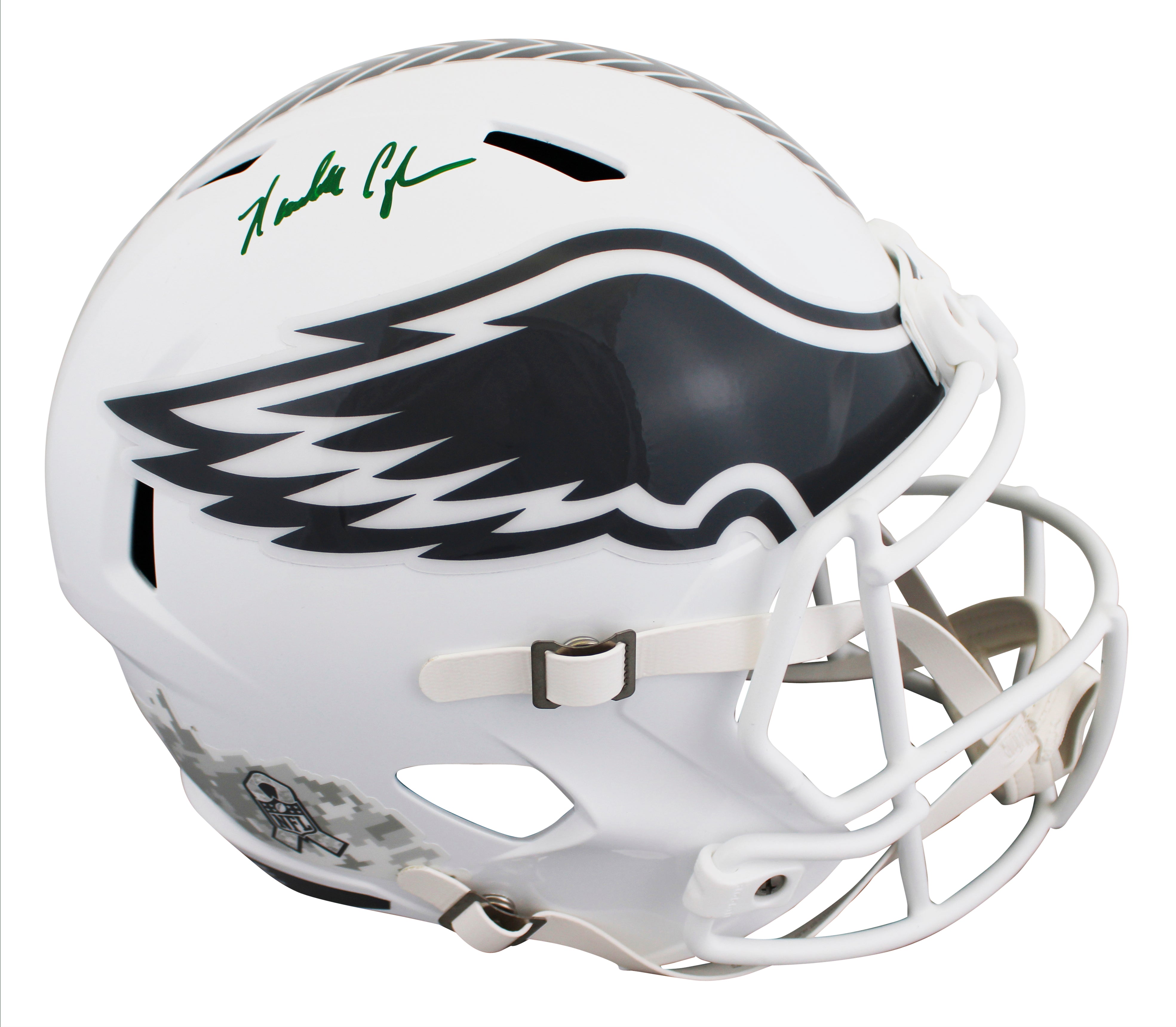 Eagles Randall Cunningham Signed STS III Full Size Speed Rep Helmet BAS Wit