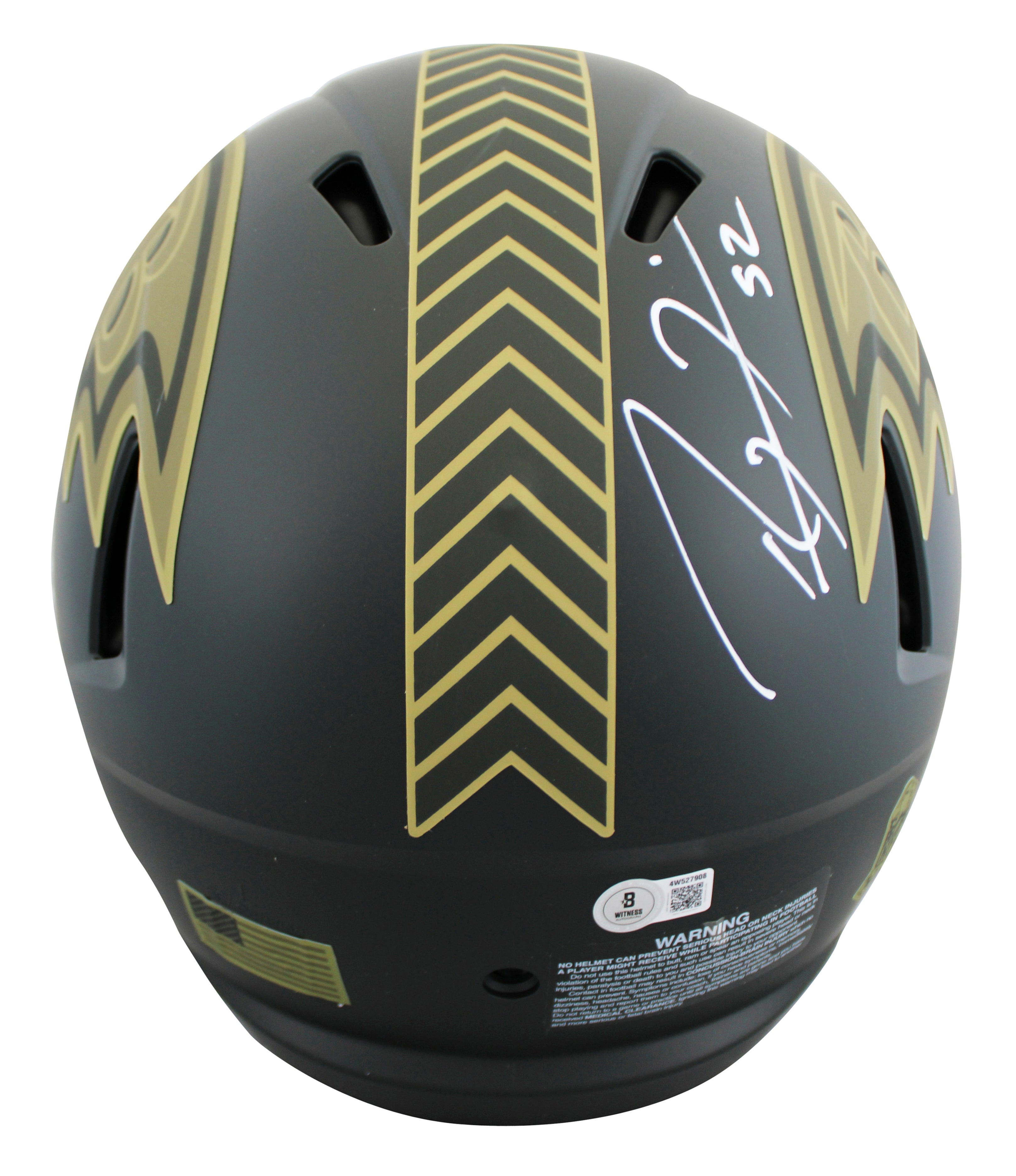 Ravens Ray Lewis Signed STS IV Full Size Speed Proline Helmet W/ Case BAS Wit