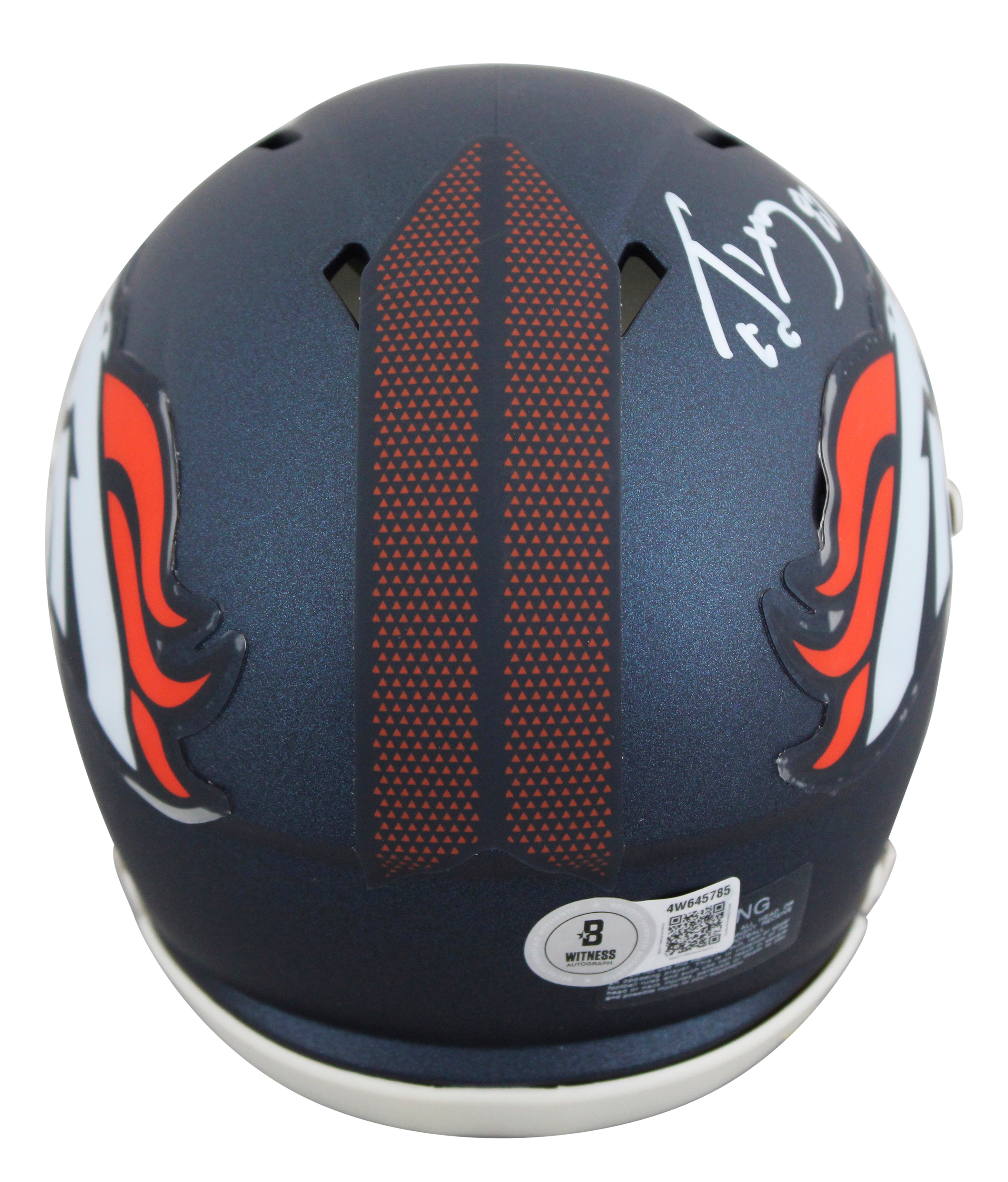 Broncos Ed McCaffrey Authentic Signed Speed Mini Helmet W/ Case BAS Witnessed 2