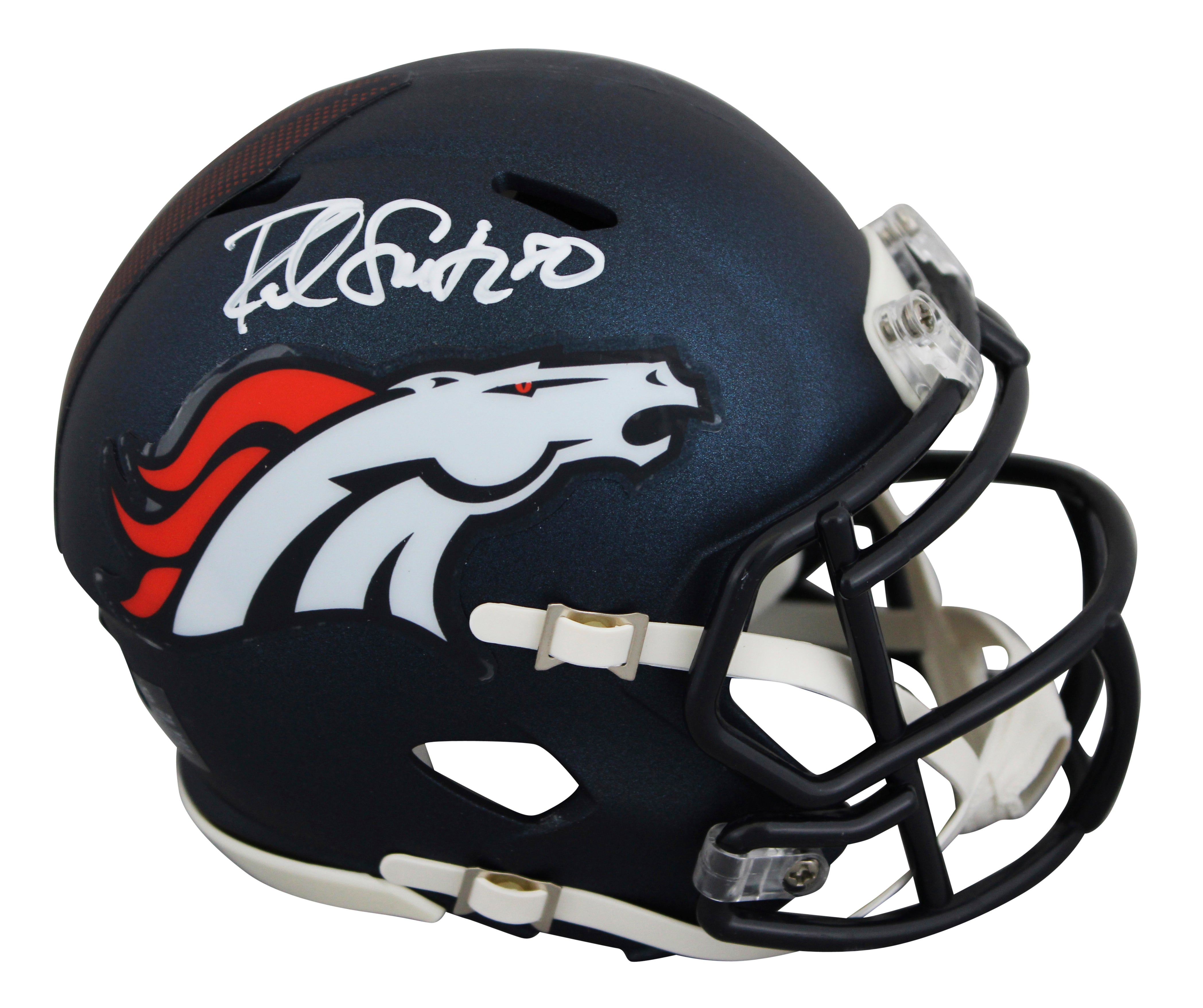 Broncos Rod Smith Authentic Signed Speed Mini Helmet W/ Case BAS Witnessed
