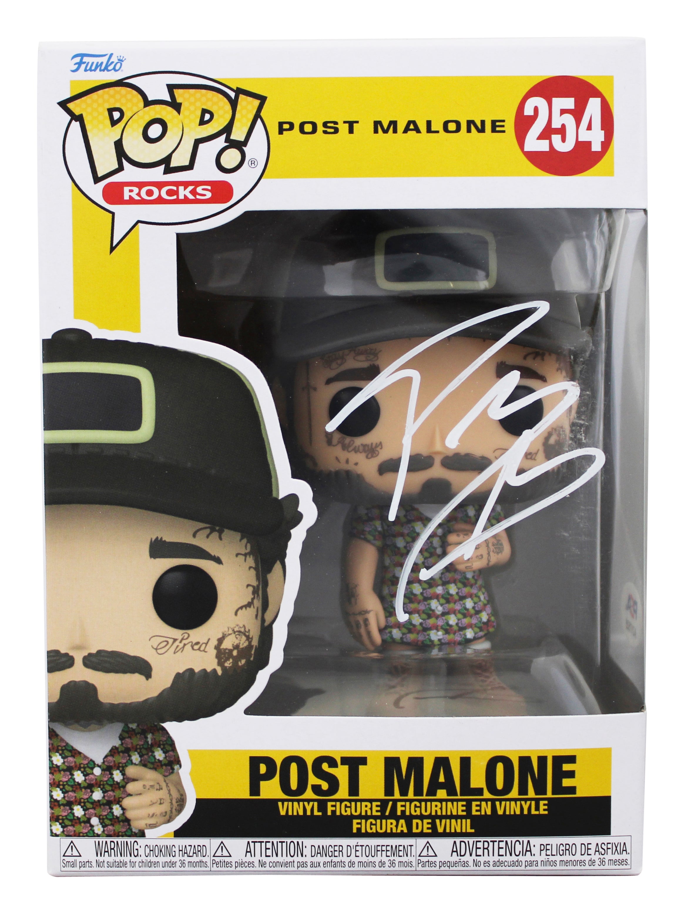 Post Malone Authentic Signed #254 Funko Pop Vinyl Figure PSA/DNA #AO17525