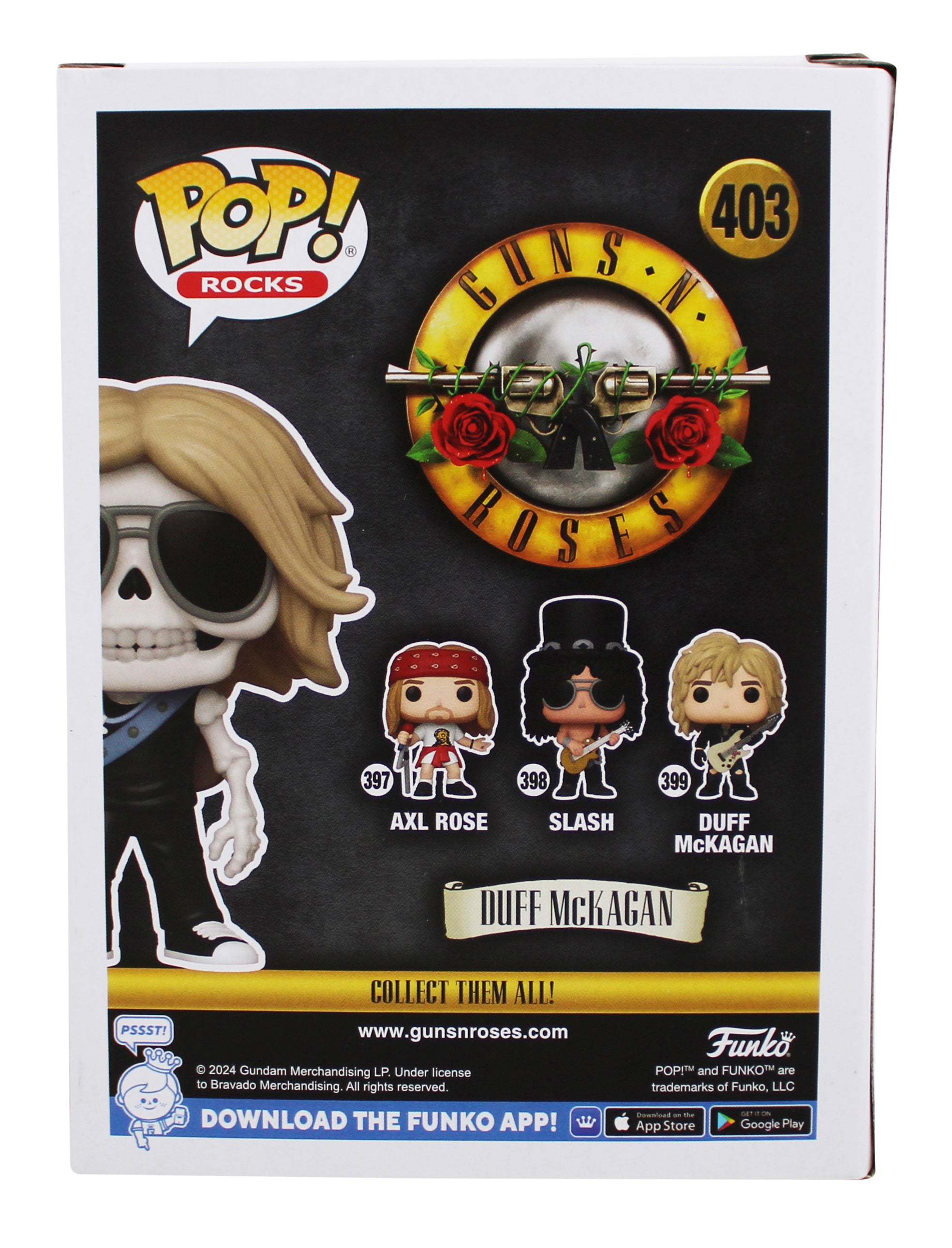 Duff McKagan Guns N' Roses Signed #403 Funko Pop Vinyl Figure w/ Orange Sig BAS