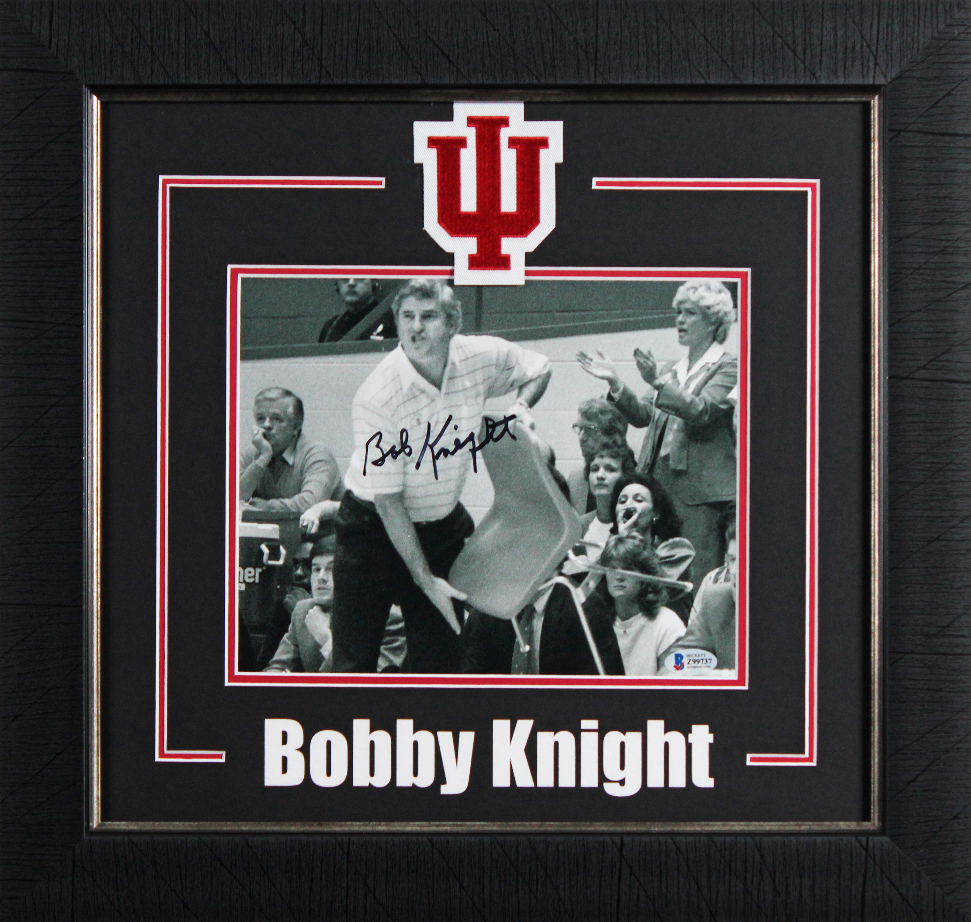 Indiana Bobby Knight Authentic Signed 8x10 Framed Photo Autographed BAS #Z99737