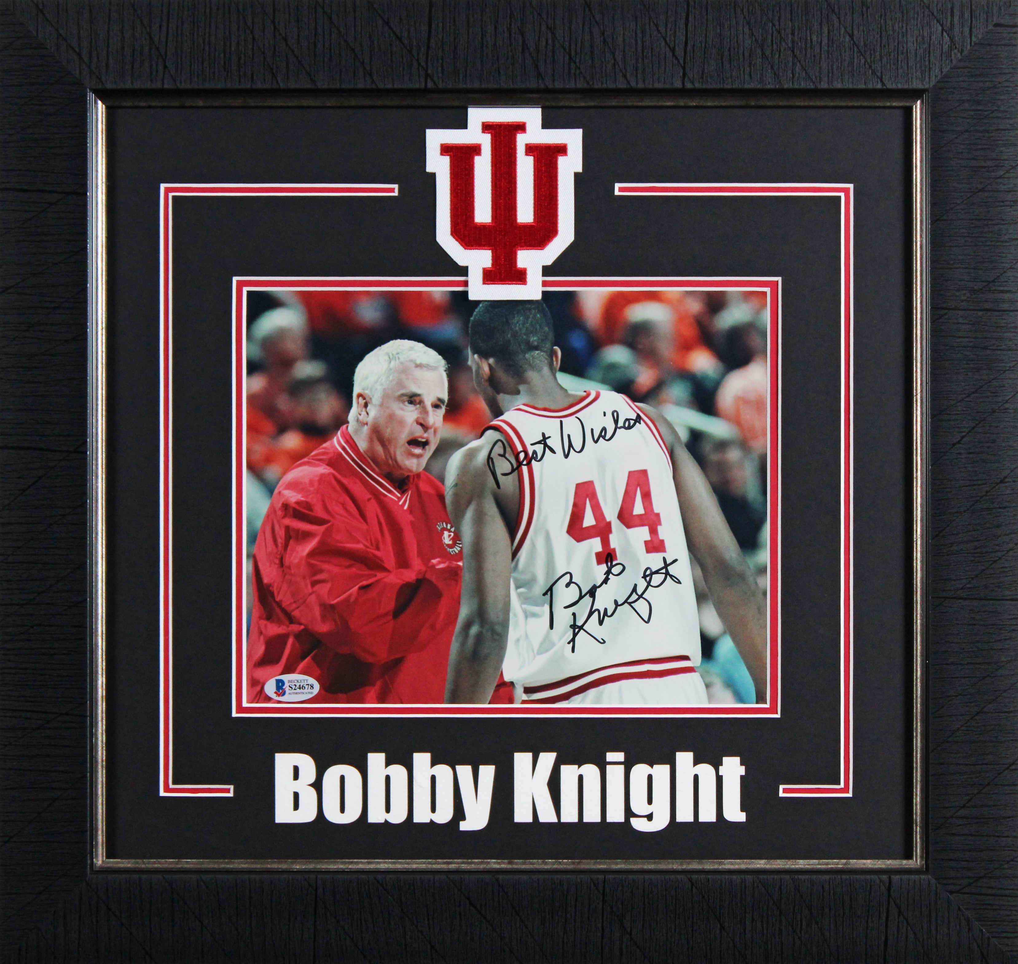 Indiana Bobby Knight "Best Wishes" Signed 8x10 Framed Photo BAS #S24678