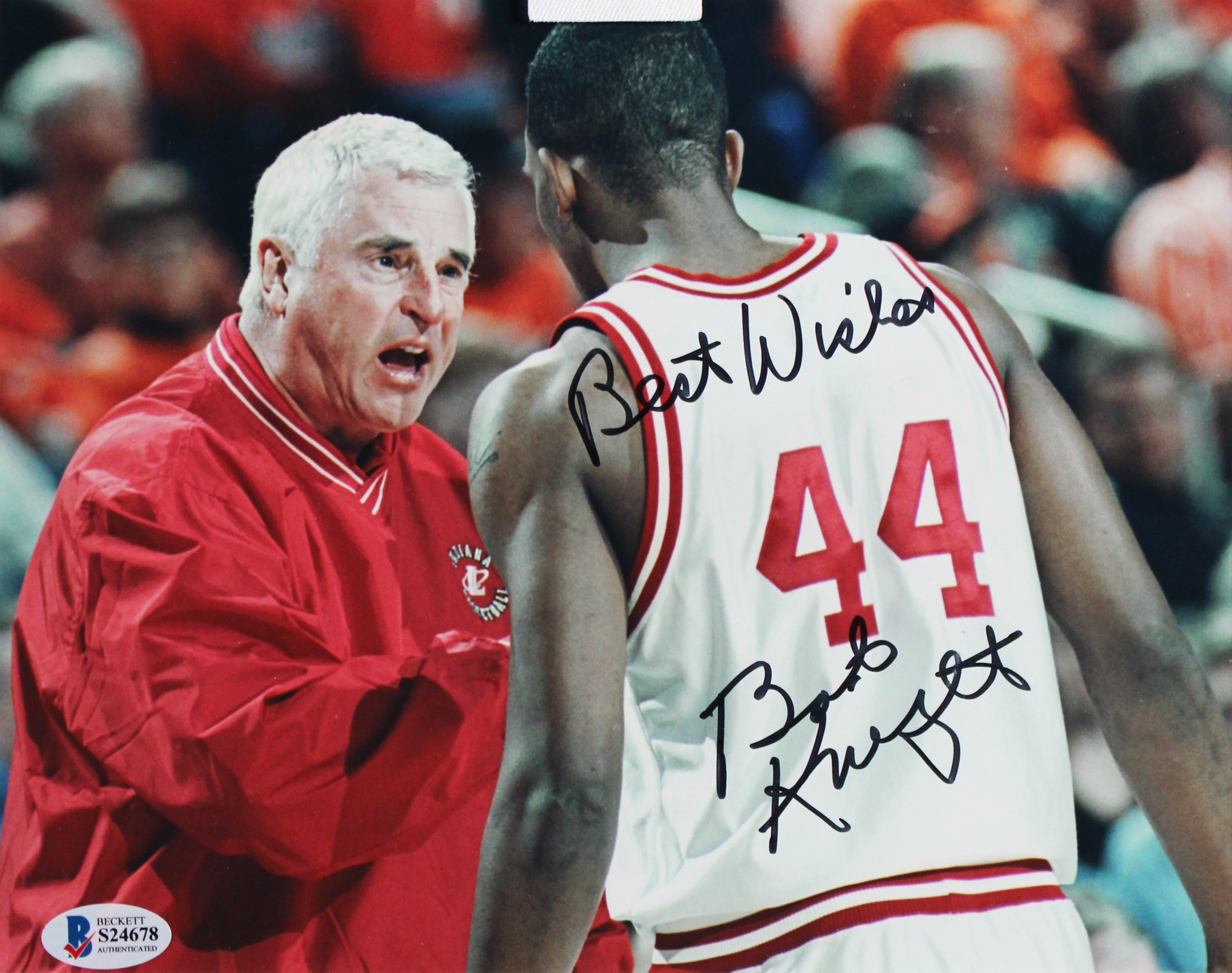 Indiana Bobby Knight "Best Wishes" Signed 8x10 Framed Photo BAS #S24678