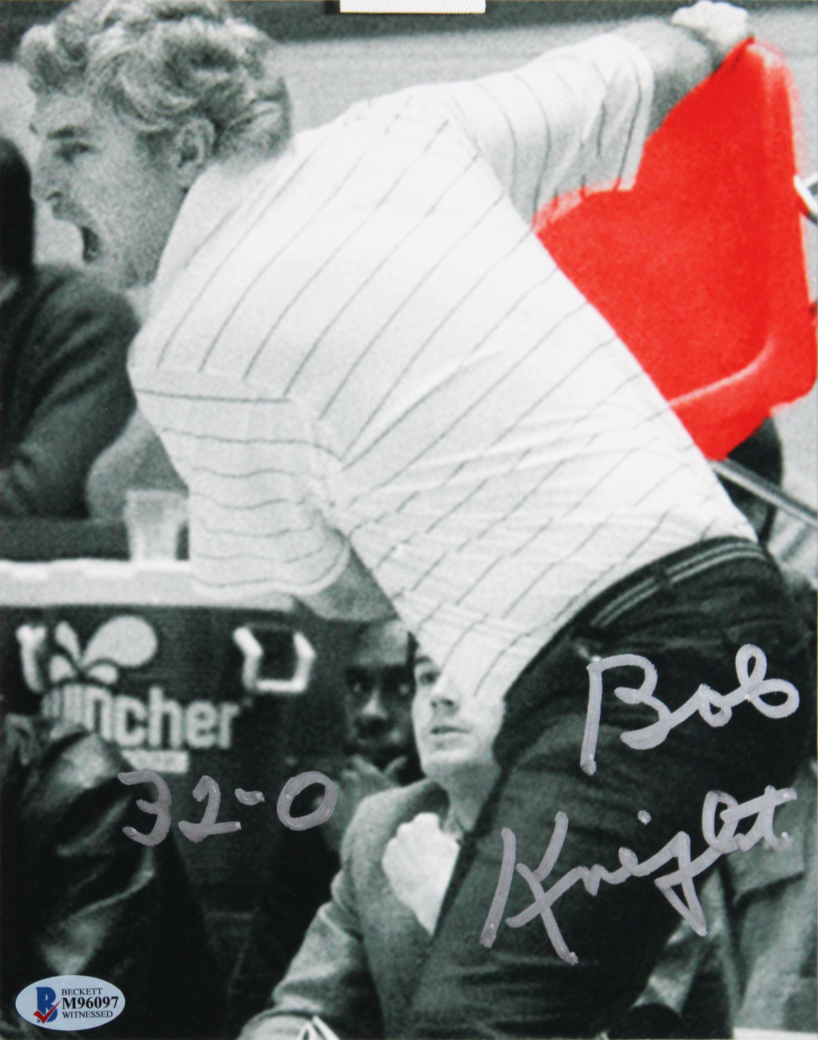Indiana Bobby Knight "32-0" Authentic Signed 8x10 Framed Photo BAS #M96097
