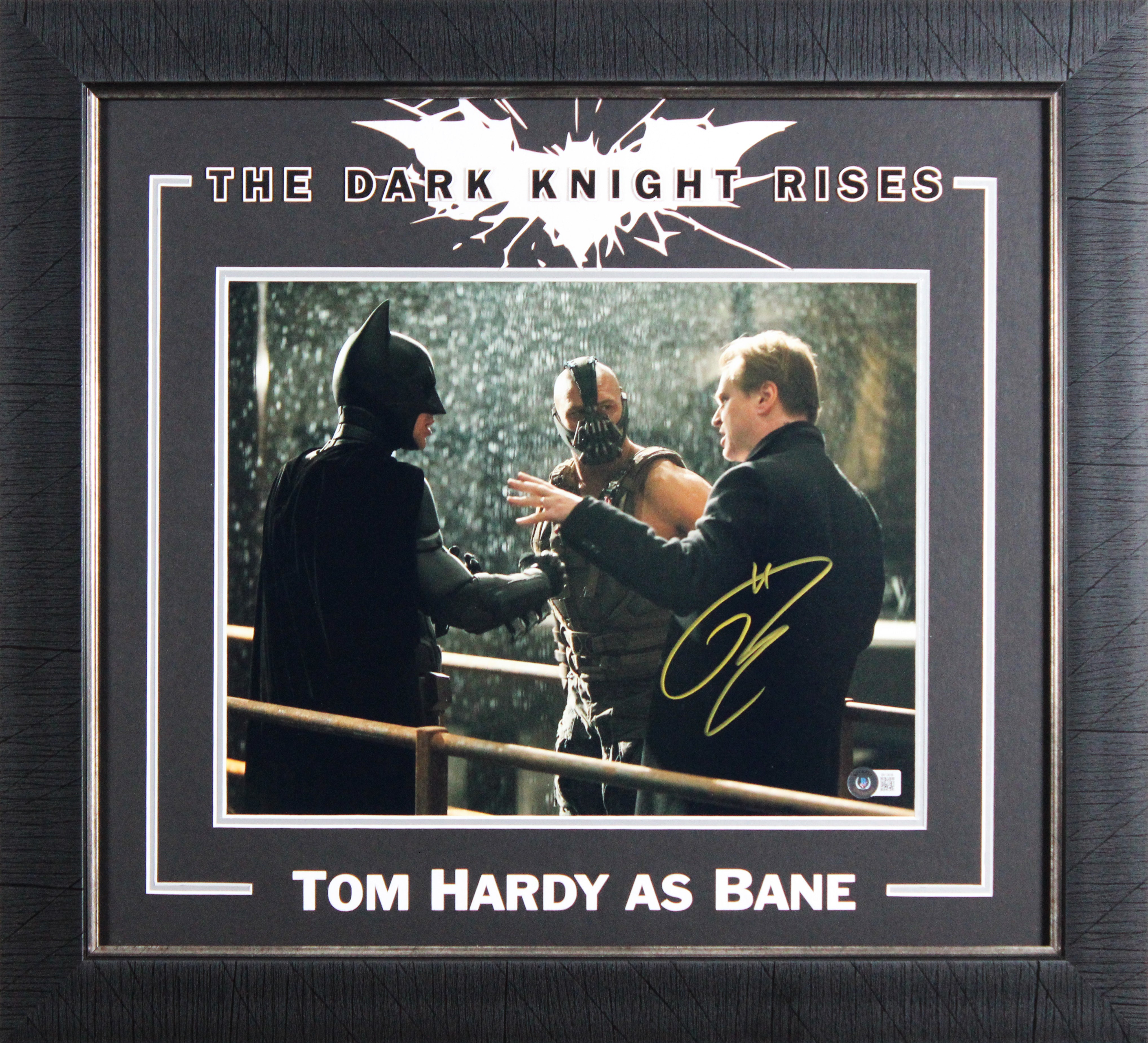 Tom Hardy Batman The Dark Knight Rises Signed 11x14 Framed Photo BAS #BK13039