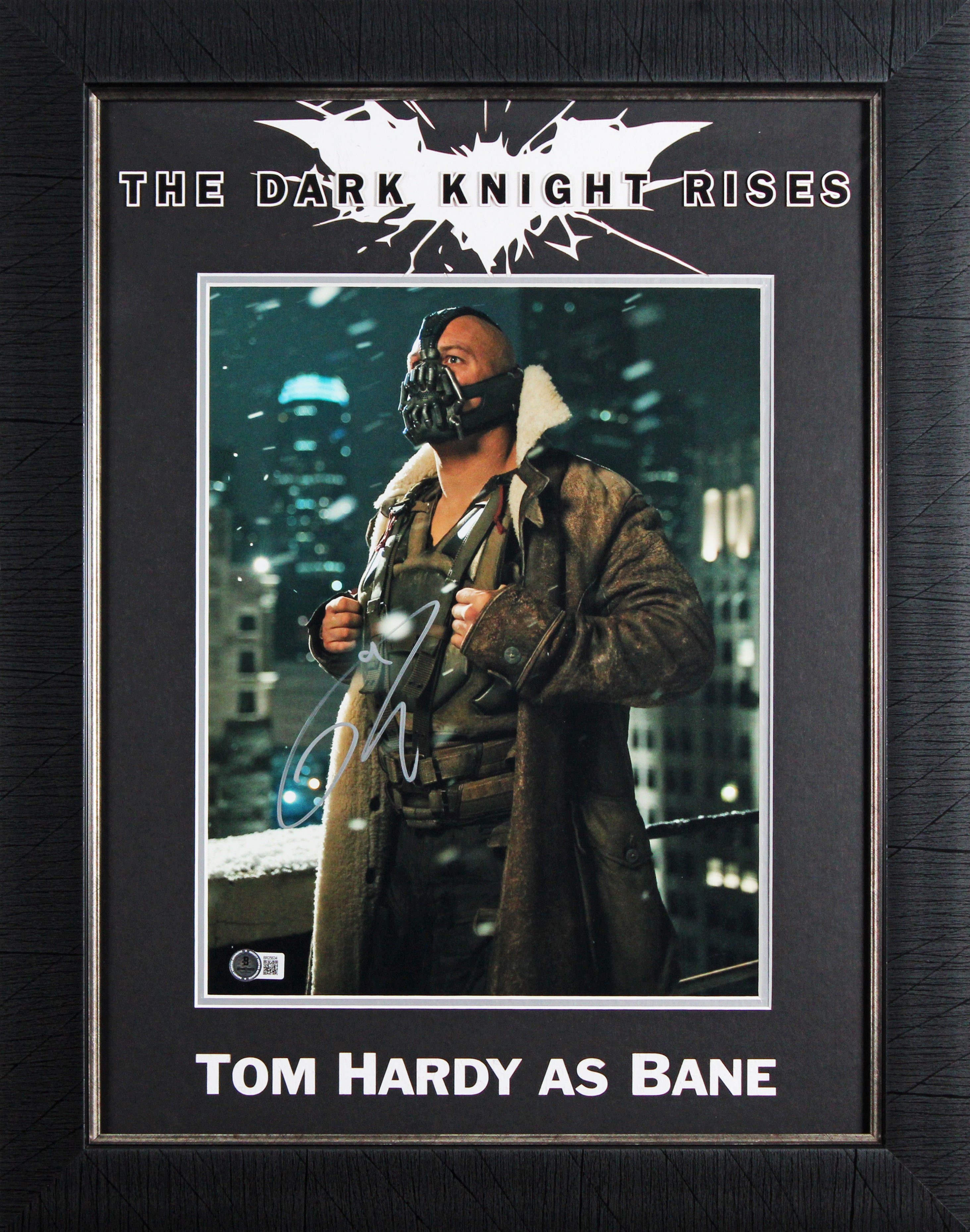 Tom Hardy Batman The Dark Knight Rises Signed 11x14 Framed Photo BAS #BR25634