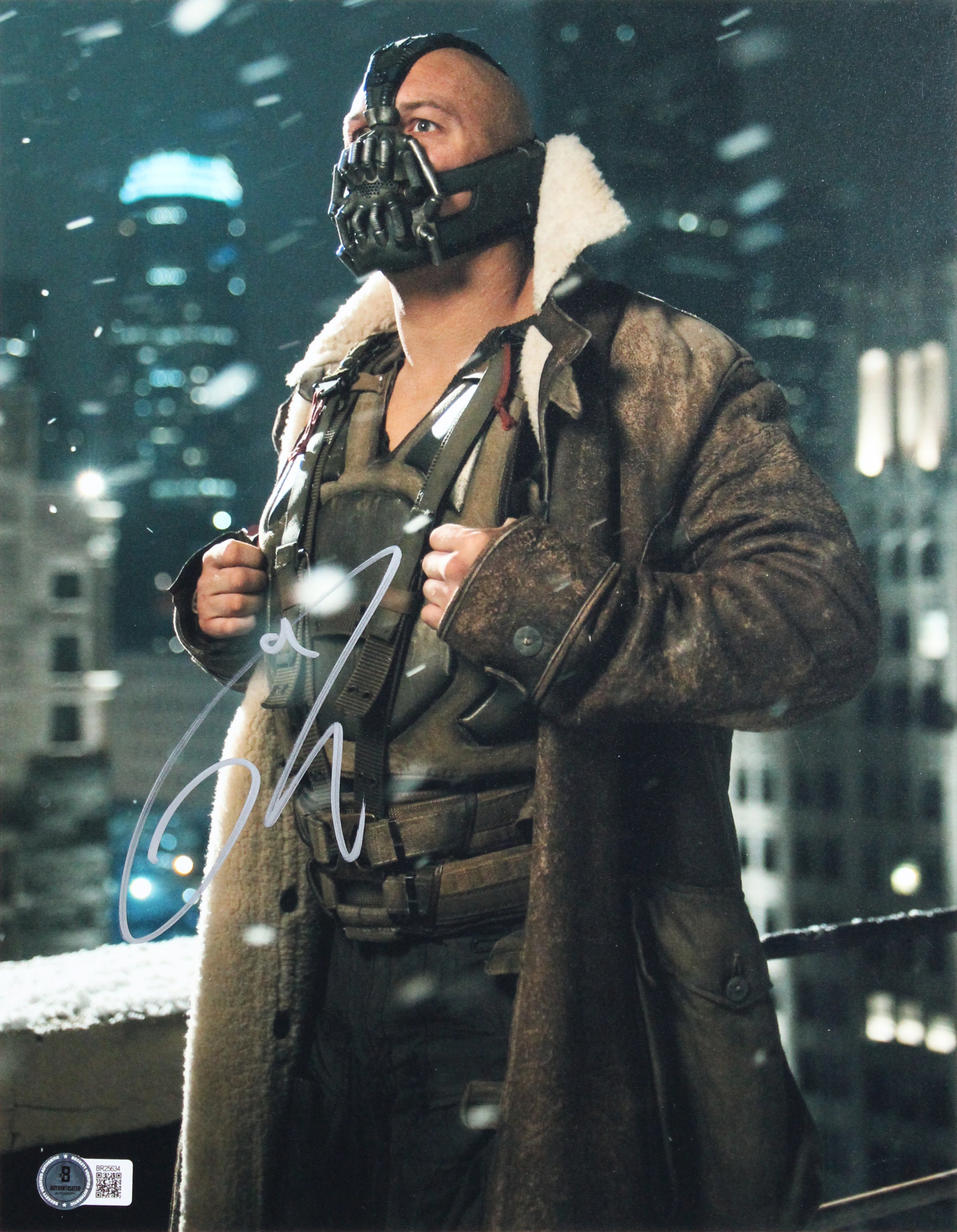 Tom Hardy Batman The Dark Knight Rises Signed 11x14 Framed Photo BAS #BR25634