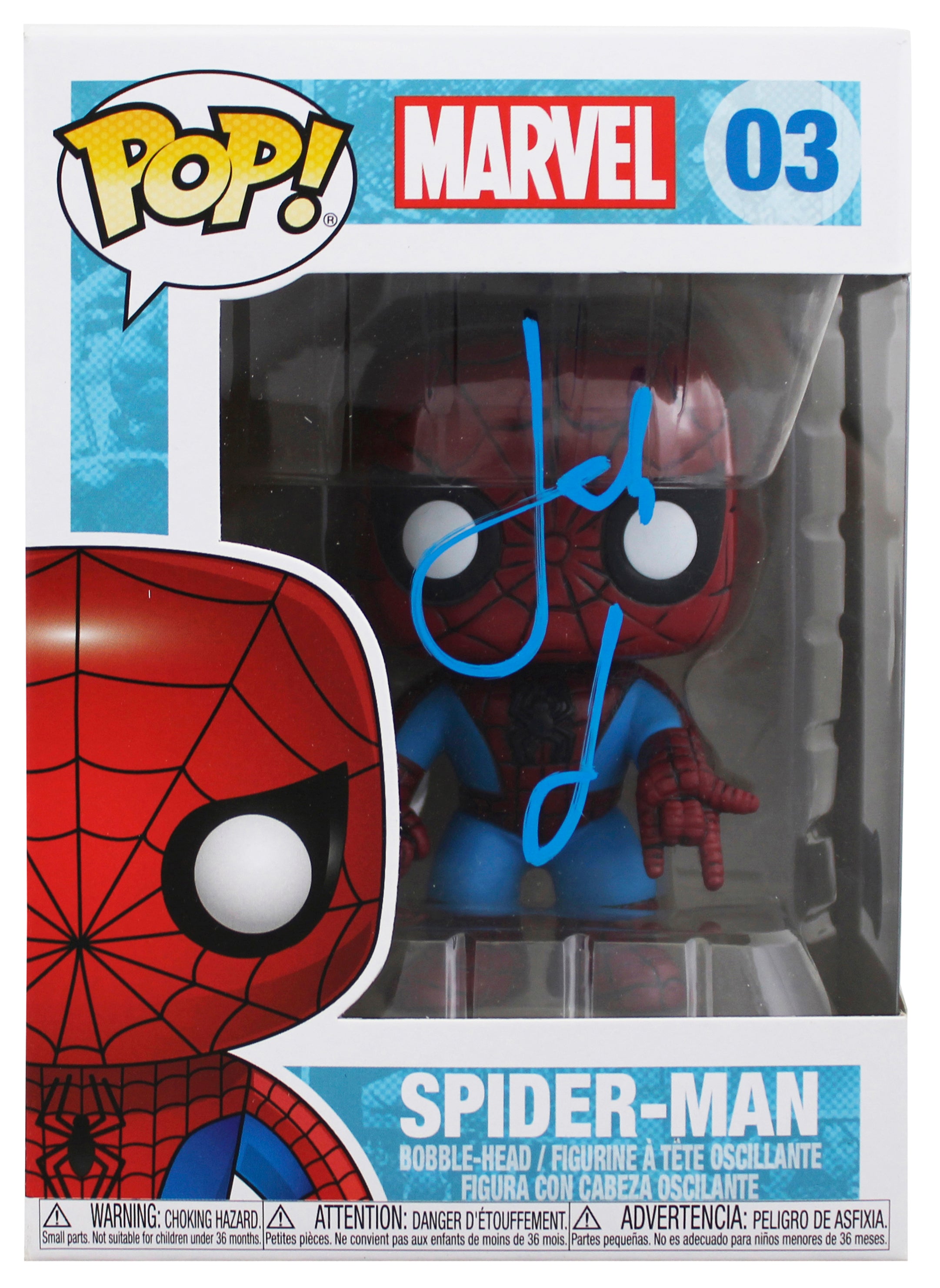 Jake Johnson Signed Marvel Spider-Man #3 Funko Pop Vinyl Figure BAS #BU55093