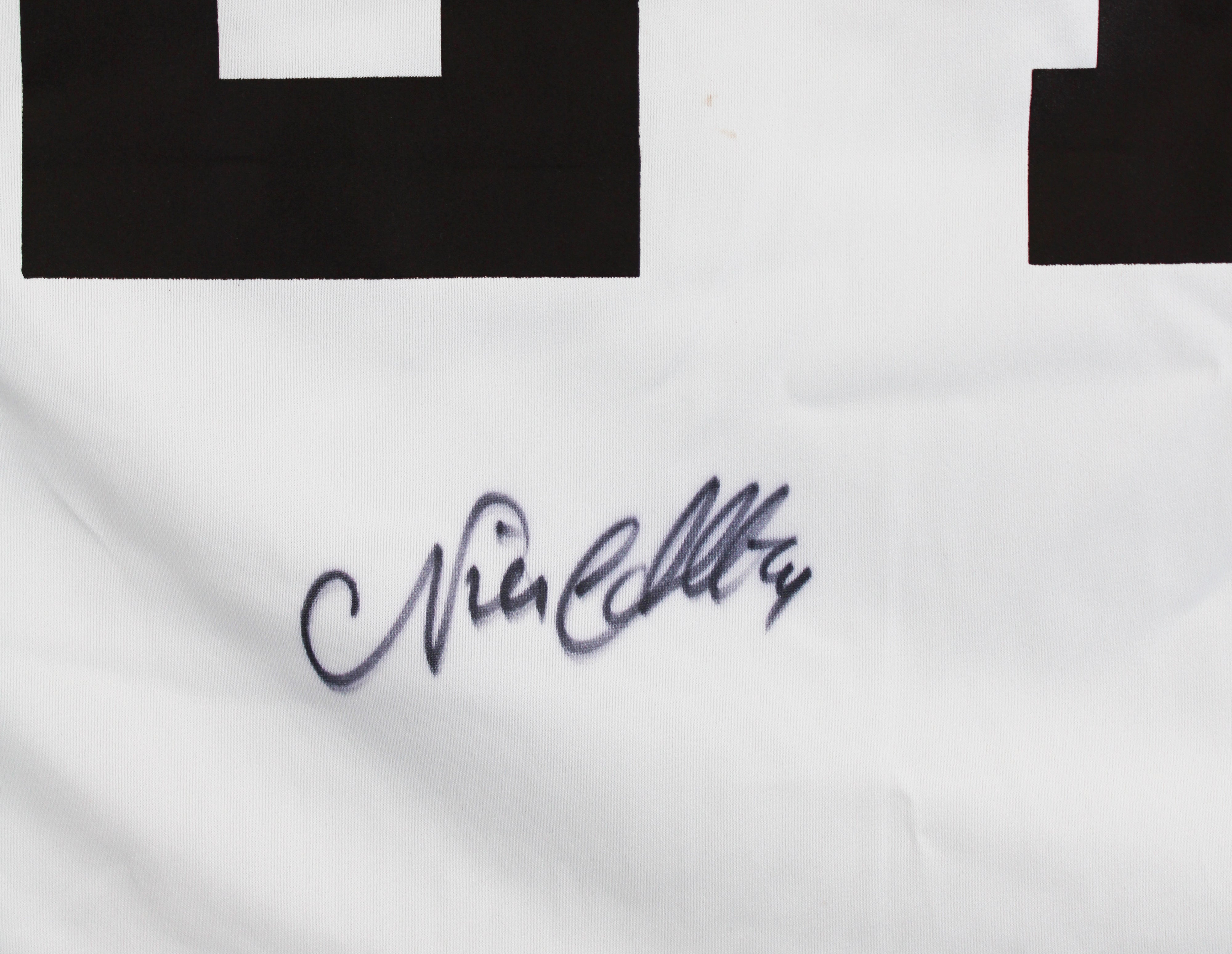 Browns Nick Chubb Authentic Signed White Nike Game Jersey BAS Witness #1W042201