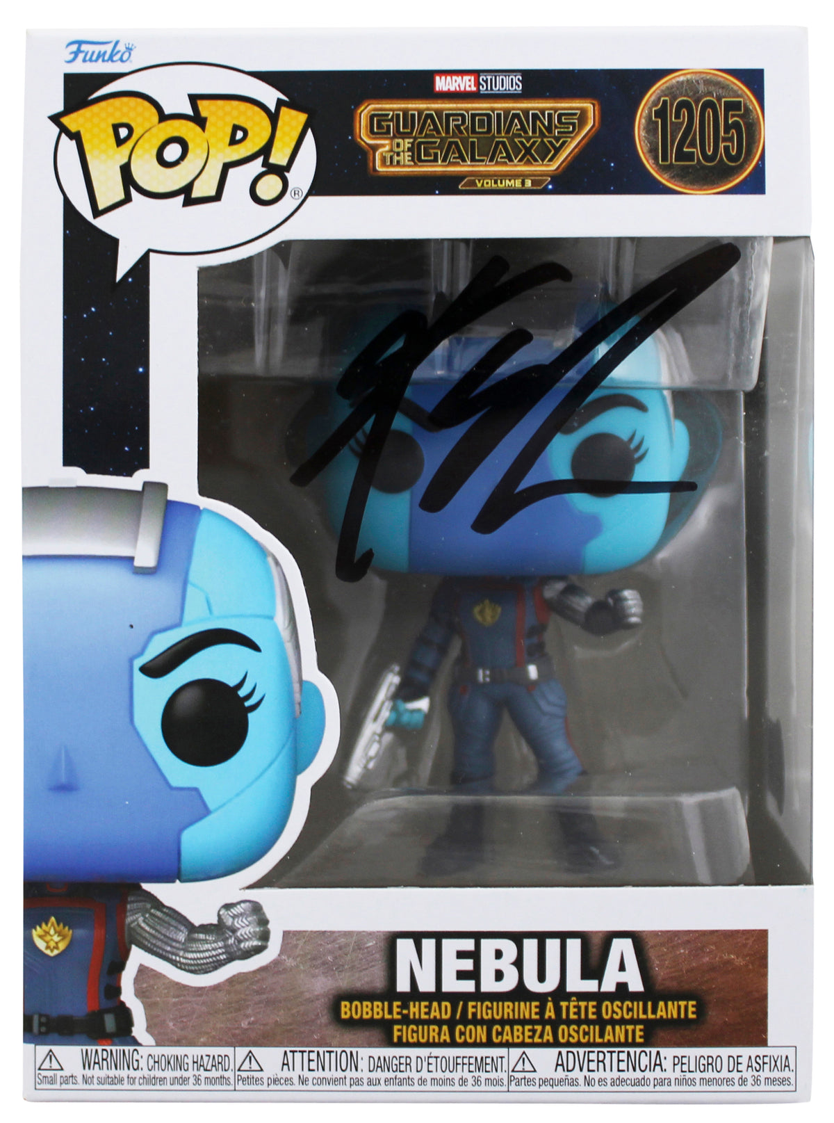 Karen Gillan Signed GOTG Nebula #1205 Funko Pop Vinyl Figure BAS #BU55069