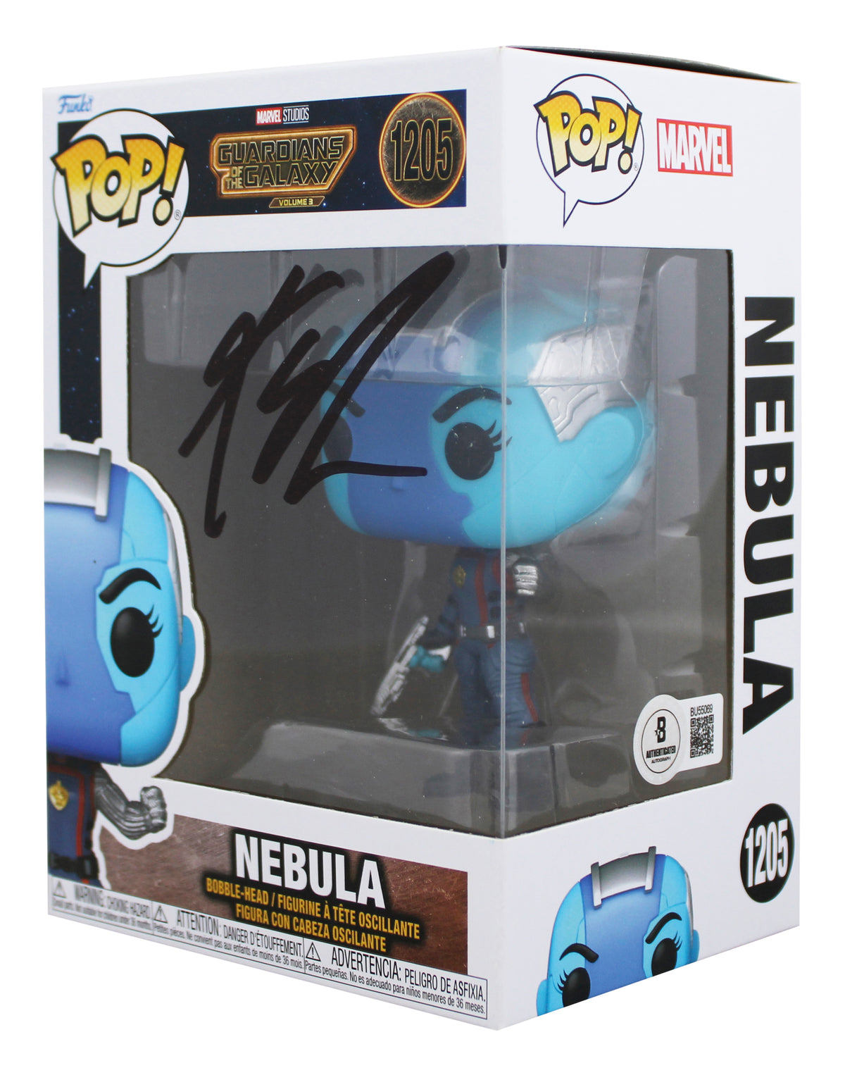 Karen Gillan Signed GOTG Nebula #1205 Funko Pop Vinyl Figure BAS #BU55069