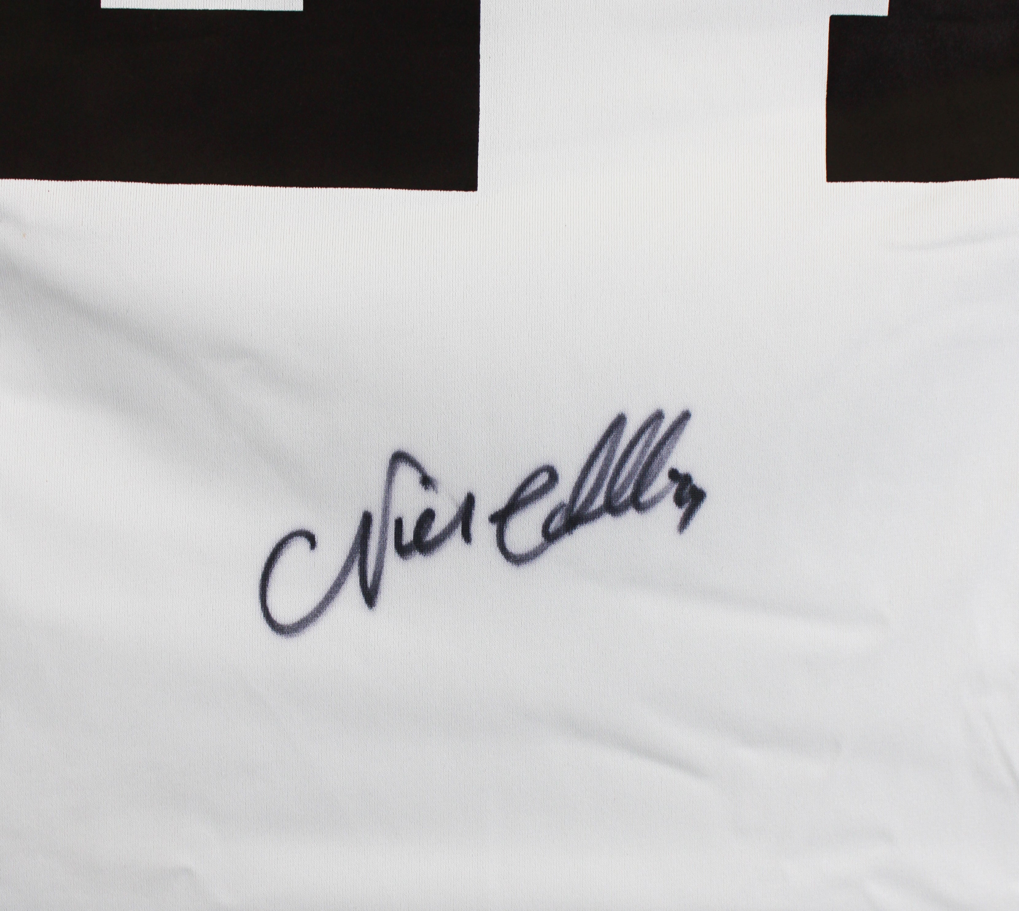 Browns Nick Chubb Authentic Signed White Nike Game Jersey BAS Witness #1W042195