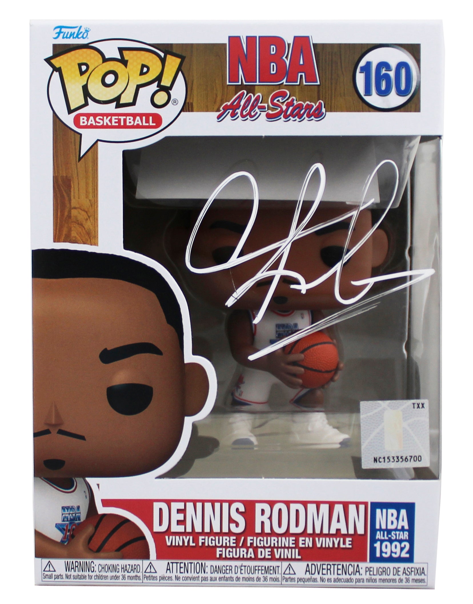 Bulls Dennis Rodman Authentic Signed #160 Funko Pop Vinyl Figure BAS #BY103573