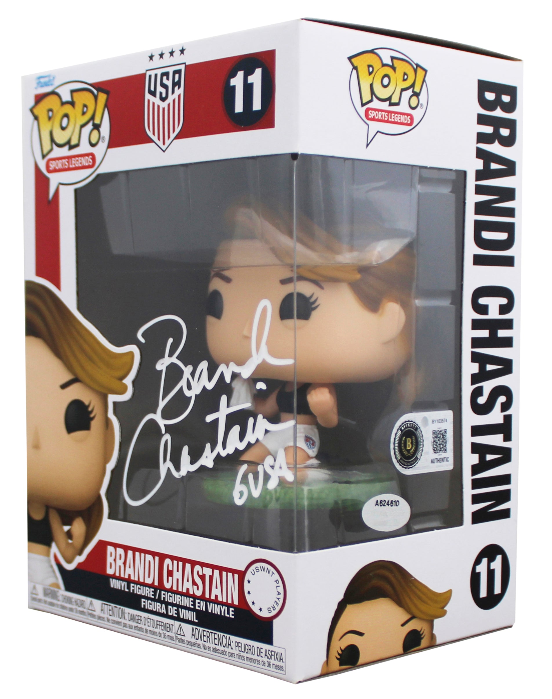 Brandi Chastain "6 USA" Signed #11 Funko Pop Vinyl Figure BAS #BY103574