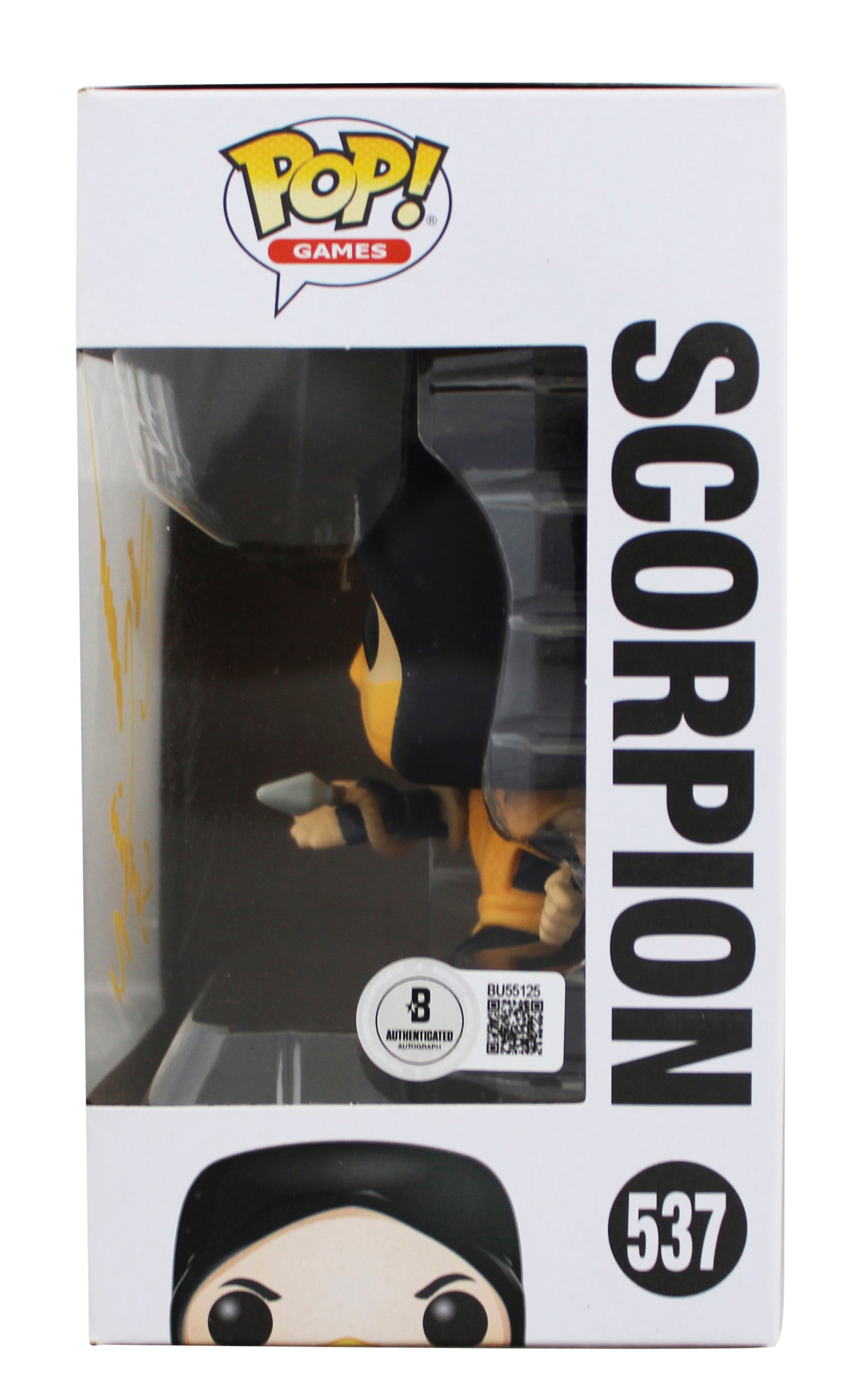 Chris Casamassa Signed Mortal Kombat Scorpion #537 Funko Pop Vinyl Figure BAS