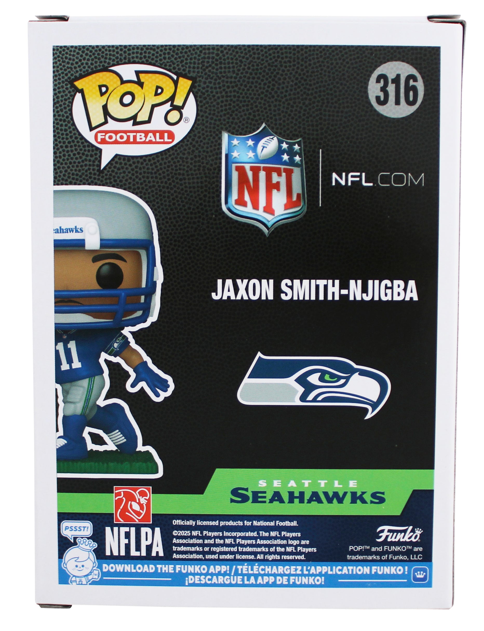 Seahawks Jaxon Smith-Njigba Signed #316 Funko Pop Vinyl Figure Fanatics