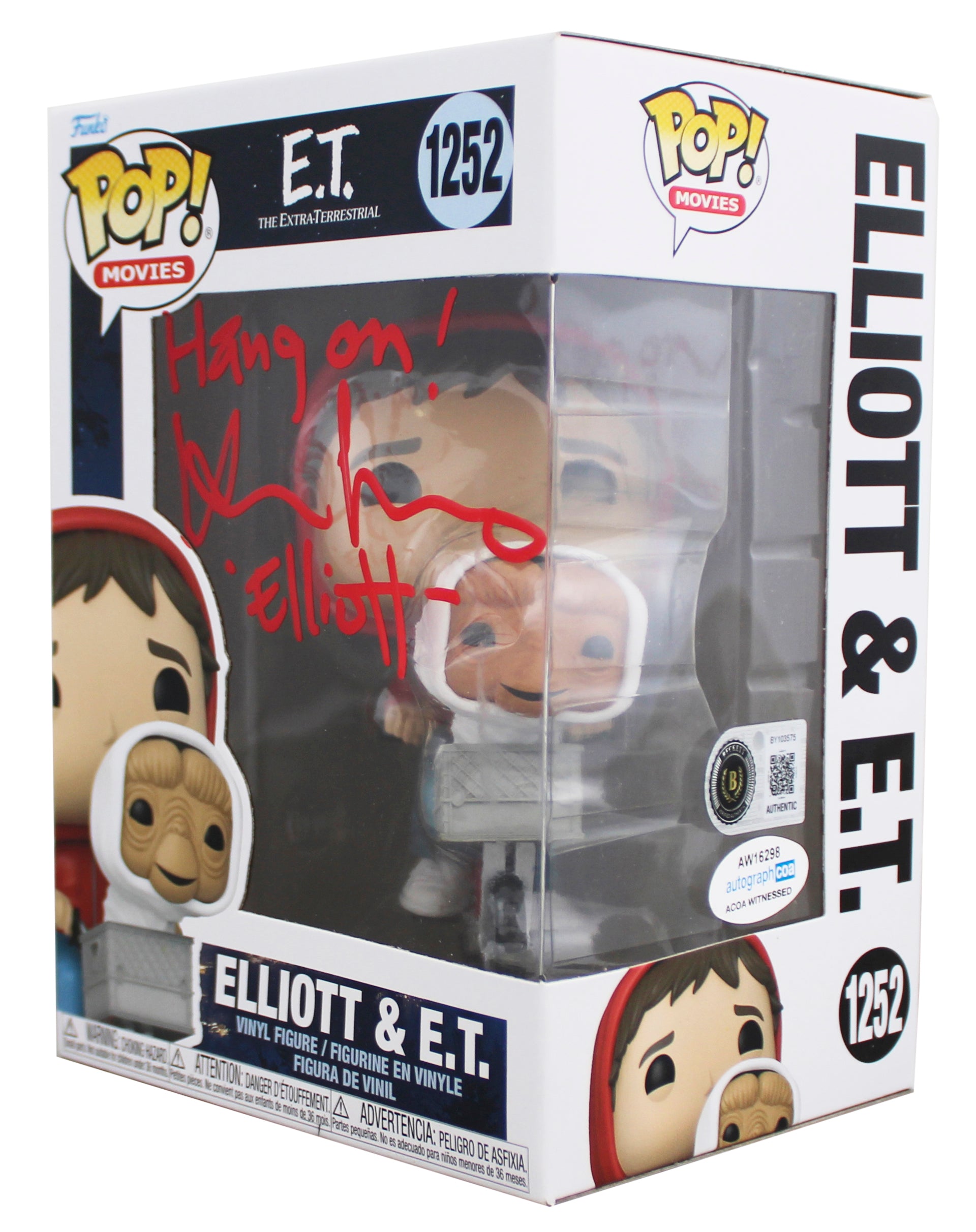Henry Thomas E.T. "2x Insc" Signed #1252 Funko Pop Vinyl Figure BAS #BY103575