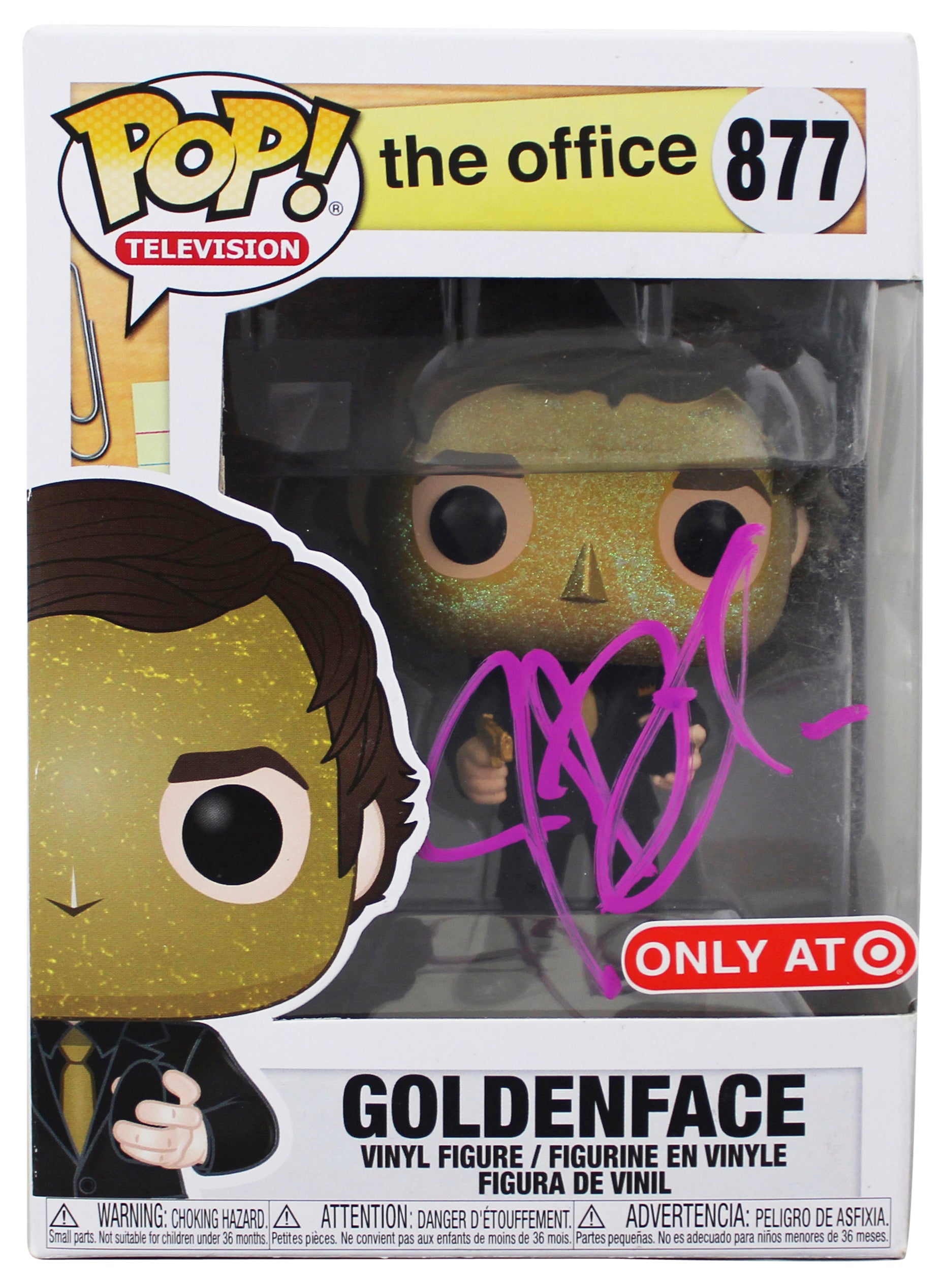 John Krasinski The Office Signed Goldenface Funko Pop Vinyl Figure JSA #AX81780