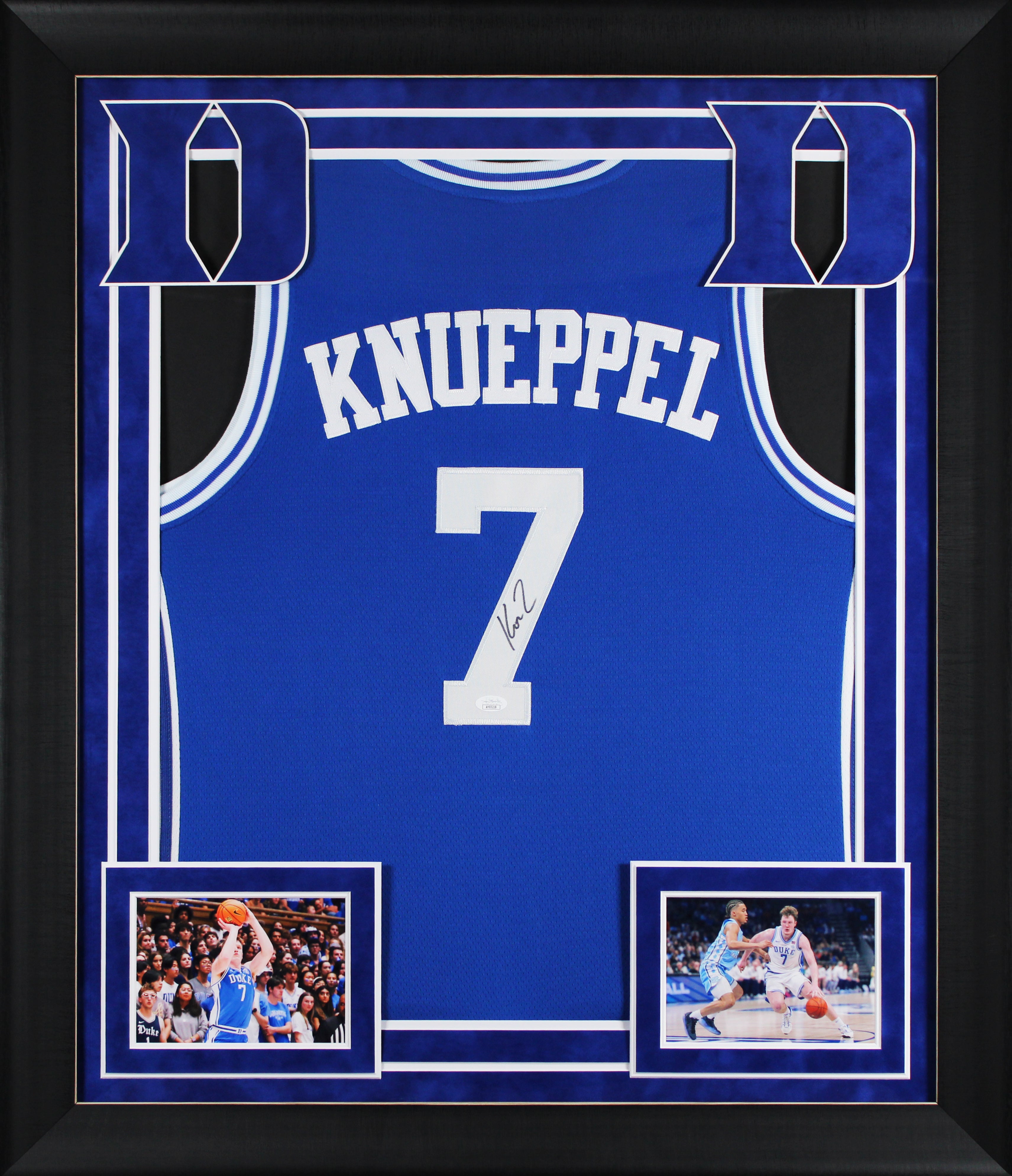 Duke Kon Knueppel Authentic Signed Blue Pro Style Jersey Autographed JSA