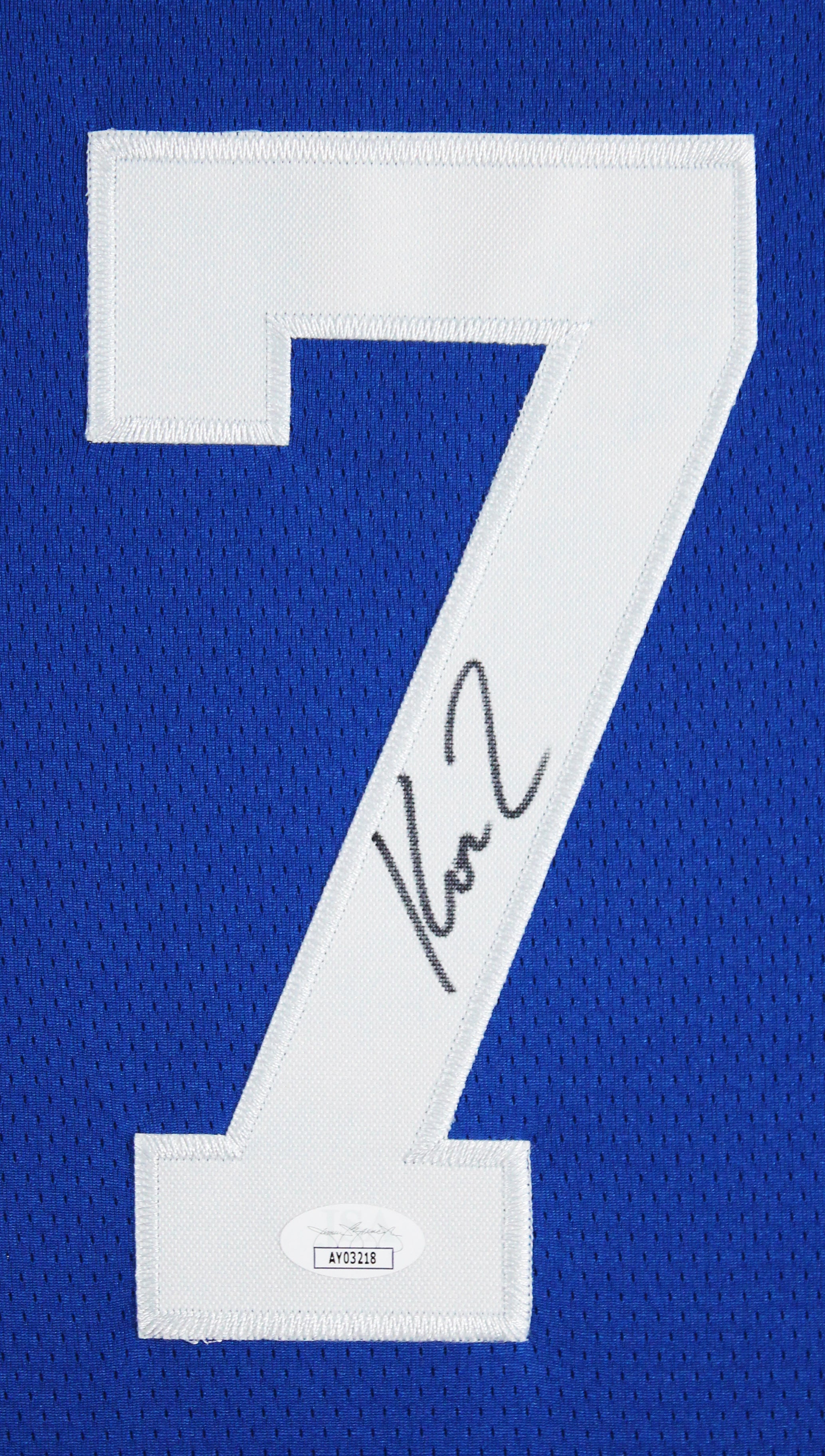 Duke Kon Knueppel Authentic Signed Blue Pro Style Jersey JSA #AY03218