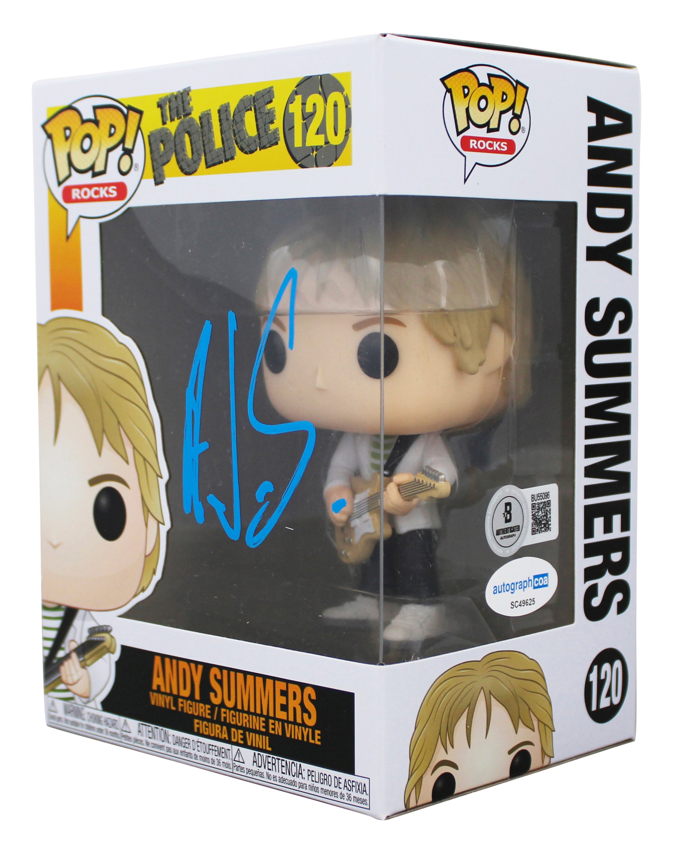 Andy Summers The Police Signed #120 Funko Pop Vinyl Figure BAS #BU55096