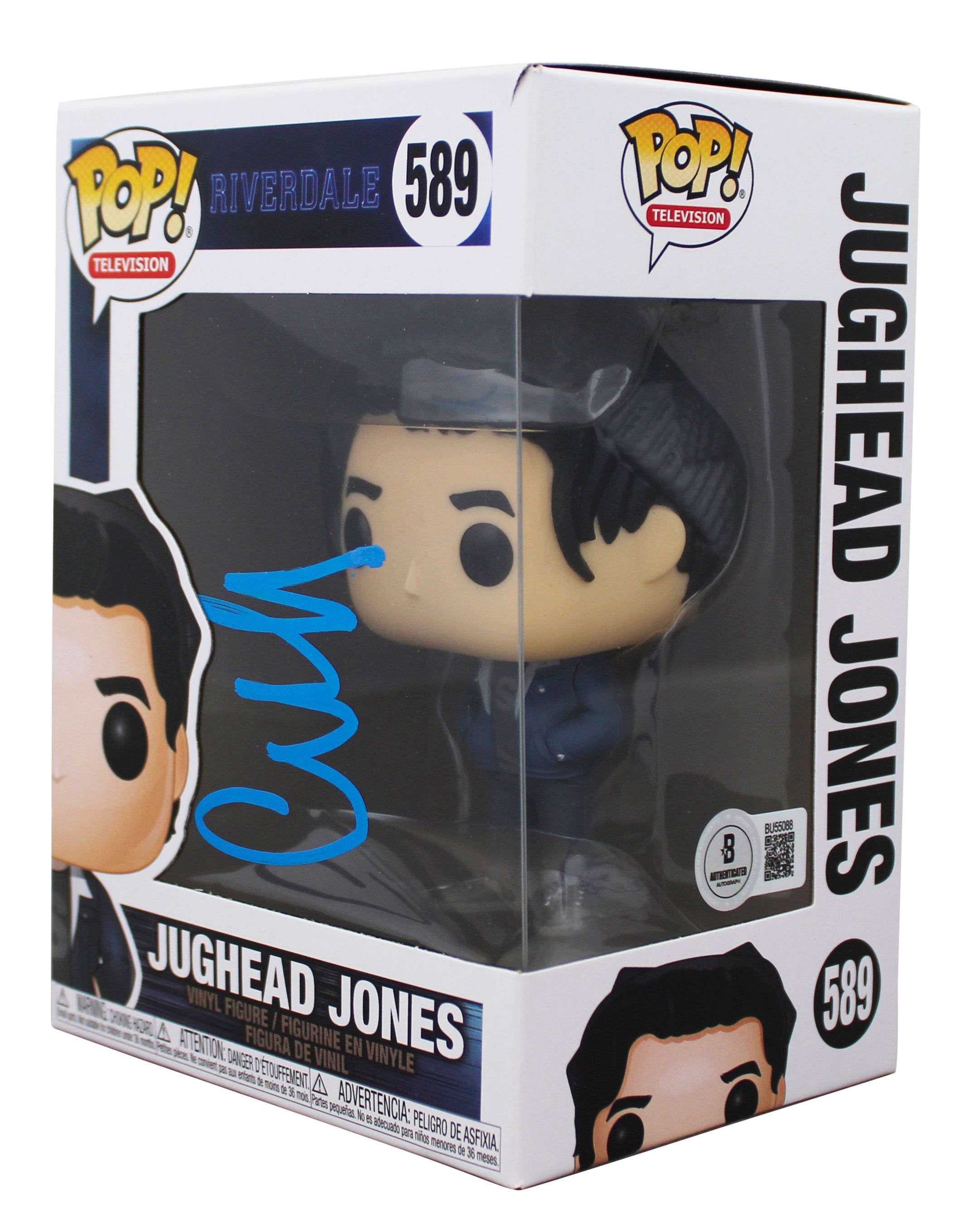 Cole Sprouse Riverdale Signed Jughead Jones Funko Pop Vinyl Figure BAS #BU55088