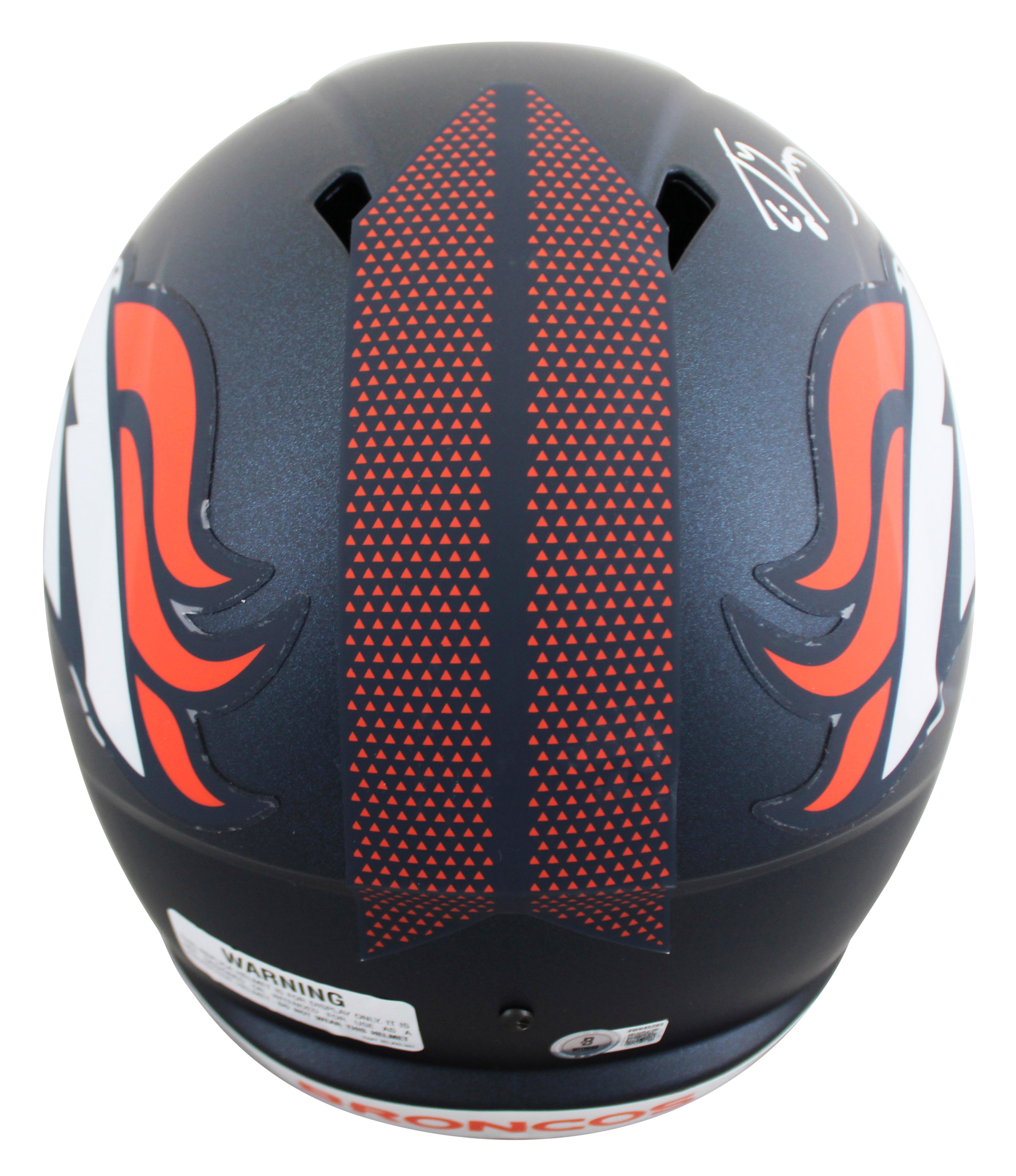 Broncos Ed McCaffrey Signed Full Size Speed Rep Helmet W/ Case BAS Witnessed 2