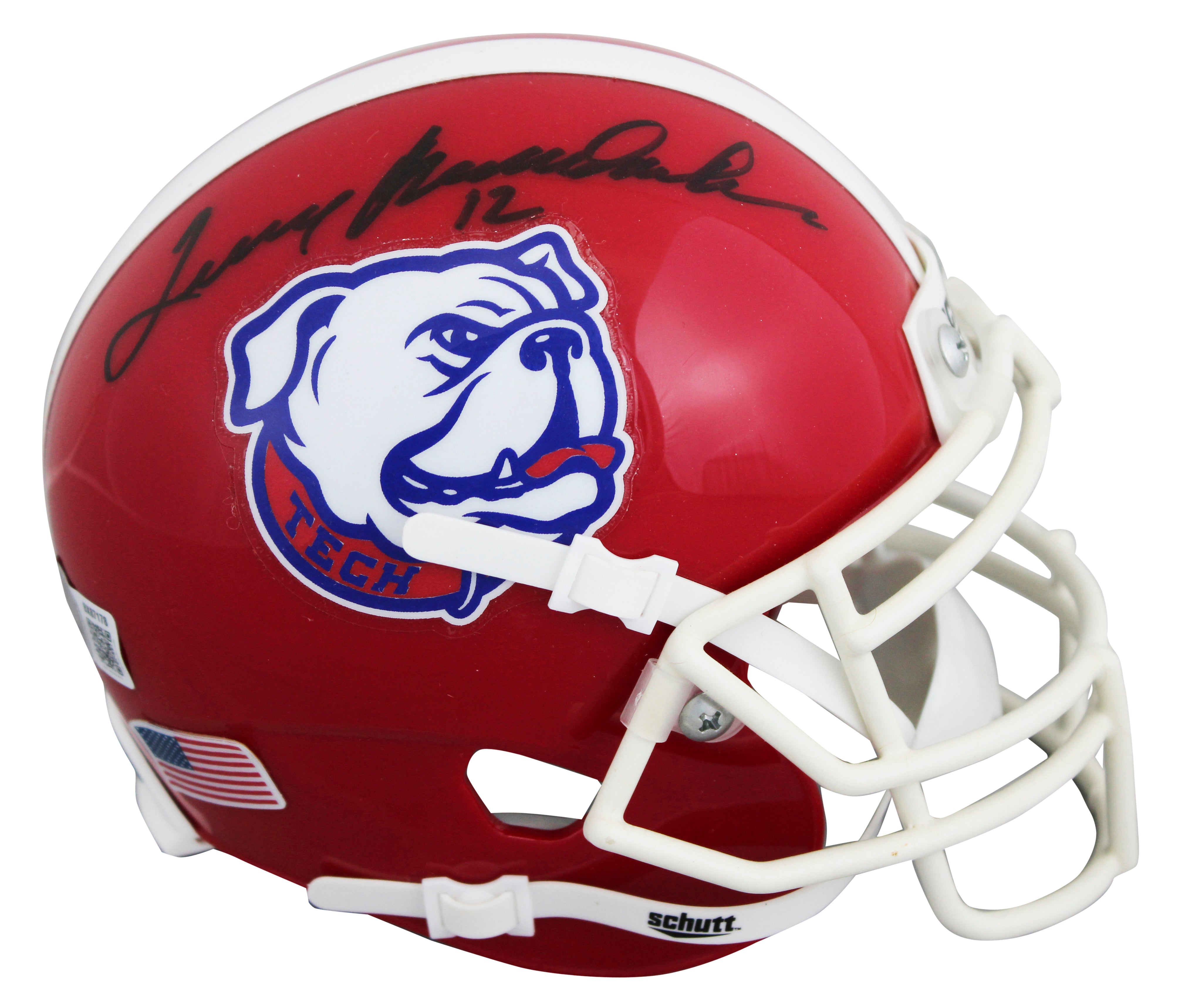 La Tech Terry Bradshaw Authentic Signed Rep Mini Helmet Autographed BAS #BX87178