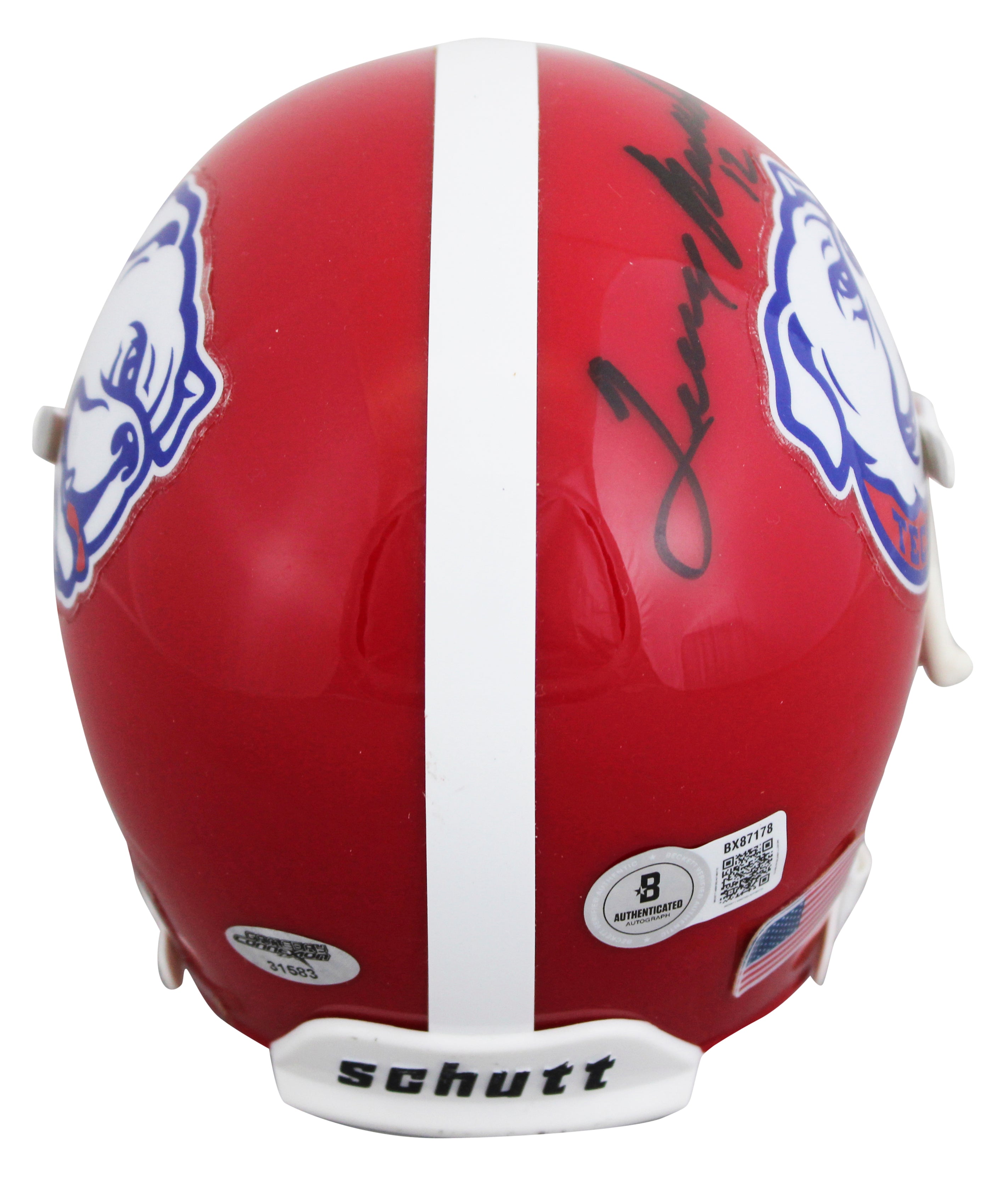 La Tech Terry Bradshaw Authentic Signed Rep Mini Helmet Autographed BAS #BX87178